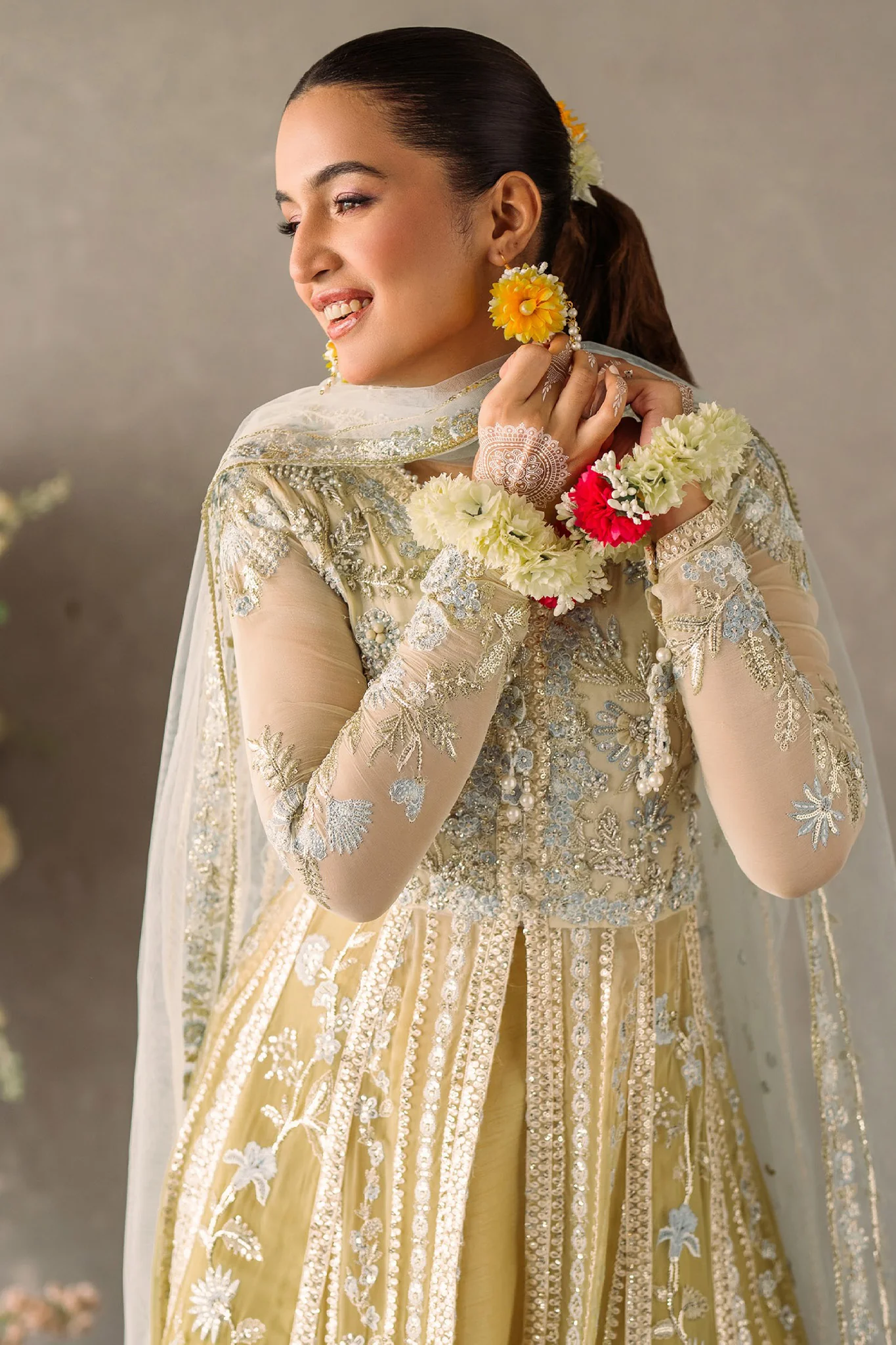 Mastani Evening By Mushq Unstitched 3 Piece Luxury Formals Chiffon Suit-MCH-06-Hira - Image 2