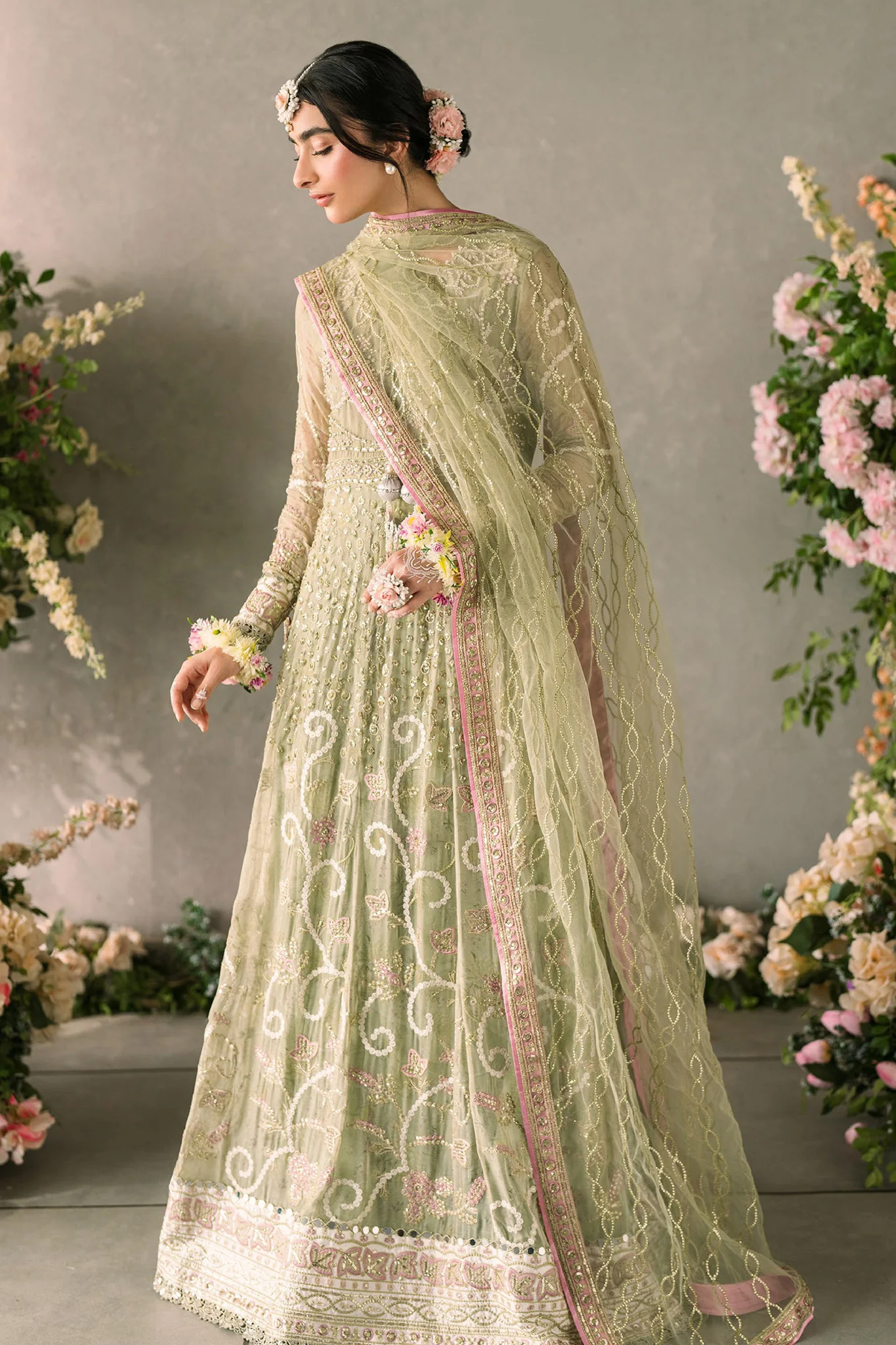 Mastani Evening By Mushq Unstitched 3 Piece Luxury Formals Chiffon Suit-MCH-10-Namar - Image 3