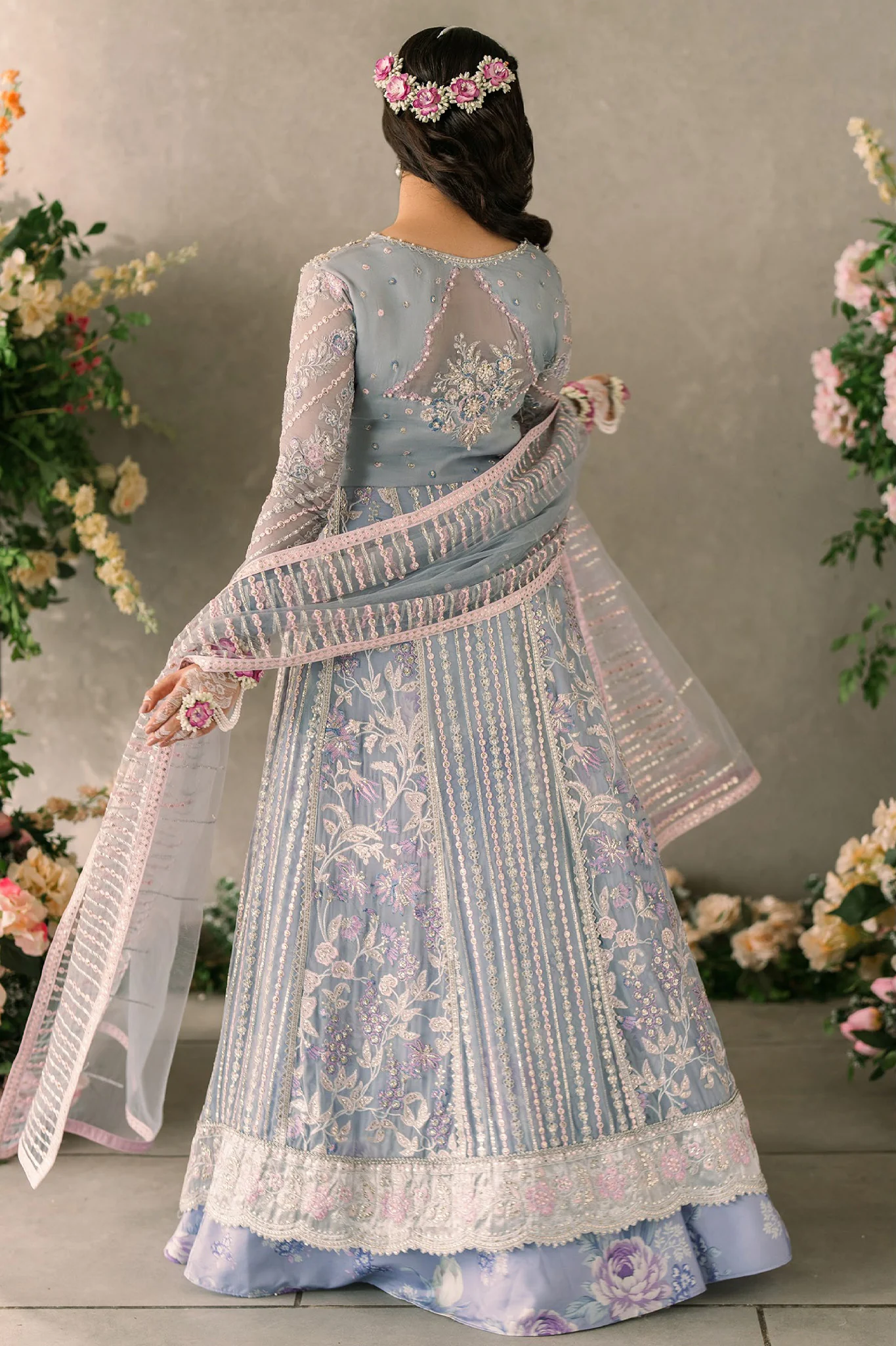 Mastani Evening By Mushq Unstitched 3 Piece Luxury Formals Chiffon Suit-MCH-09-Ezza - Image 3