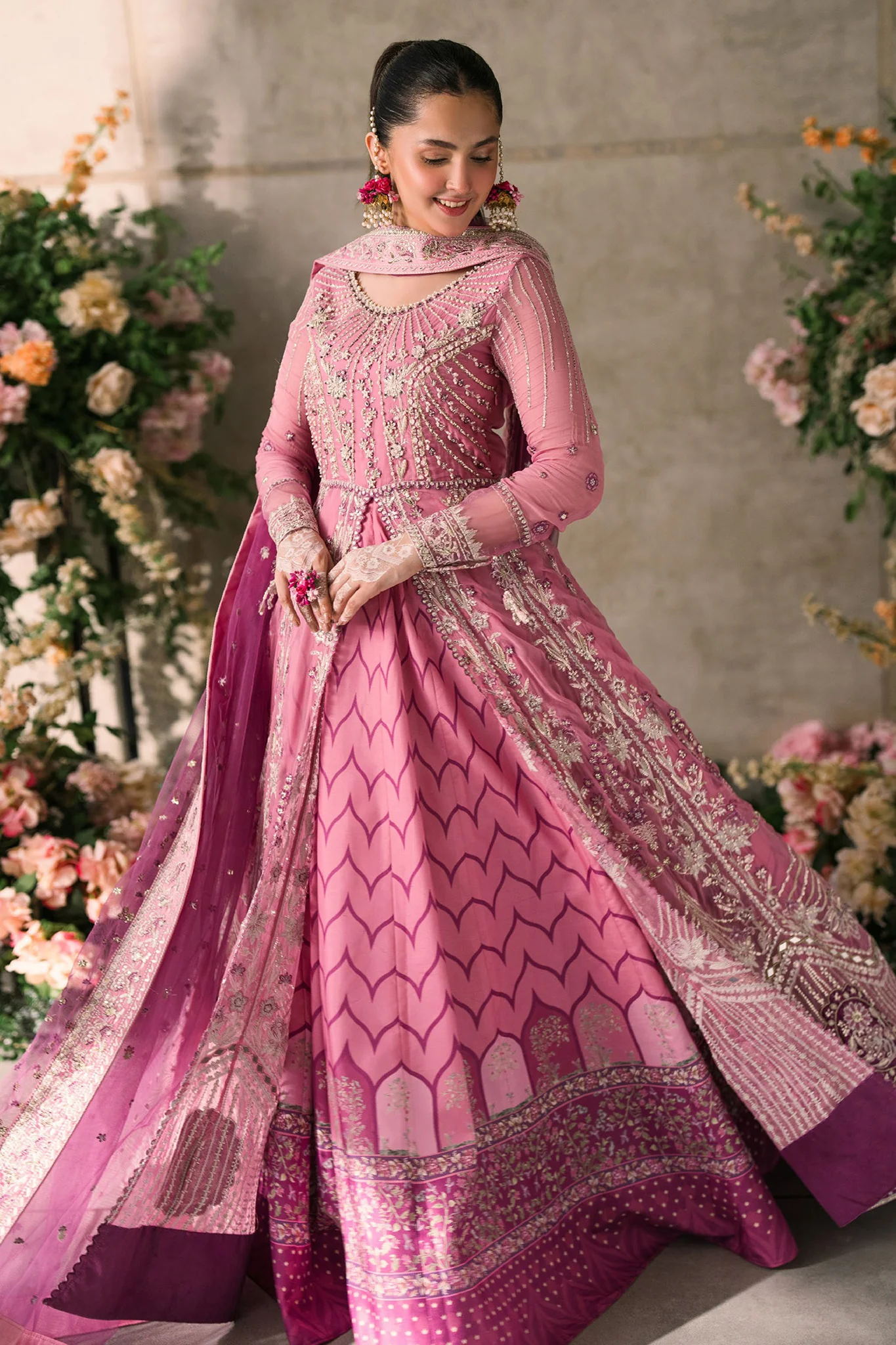 Mastani Evening By Mushq Unstitched 3 Piece Luxury Formals Chiffon Suit-MCH-08-Dua - Image 4