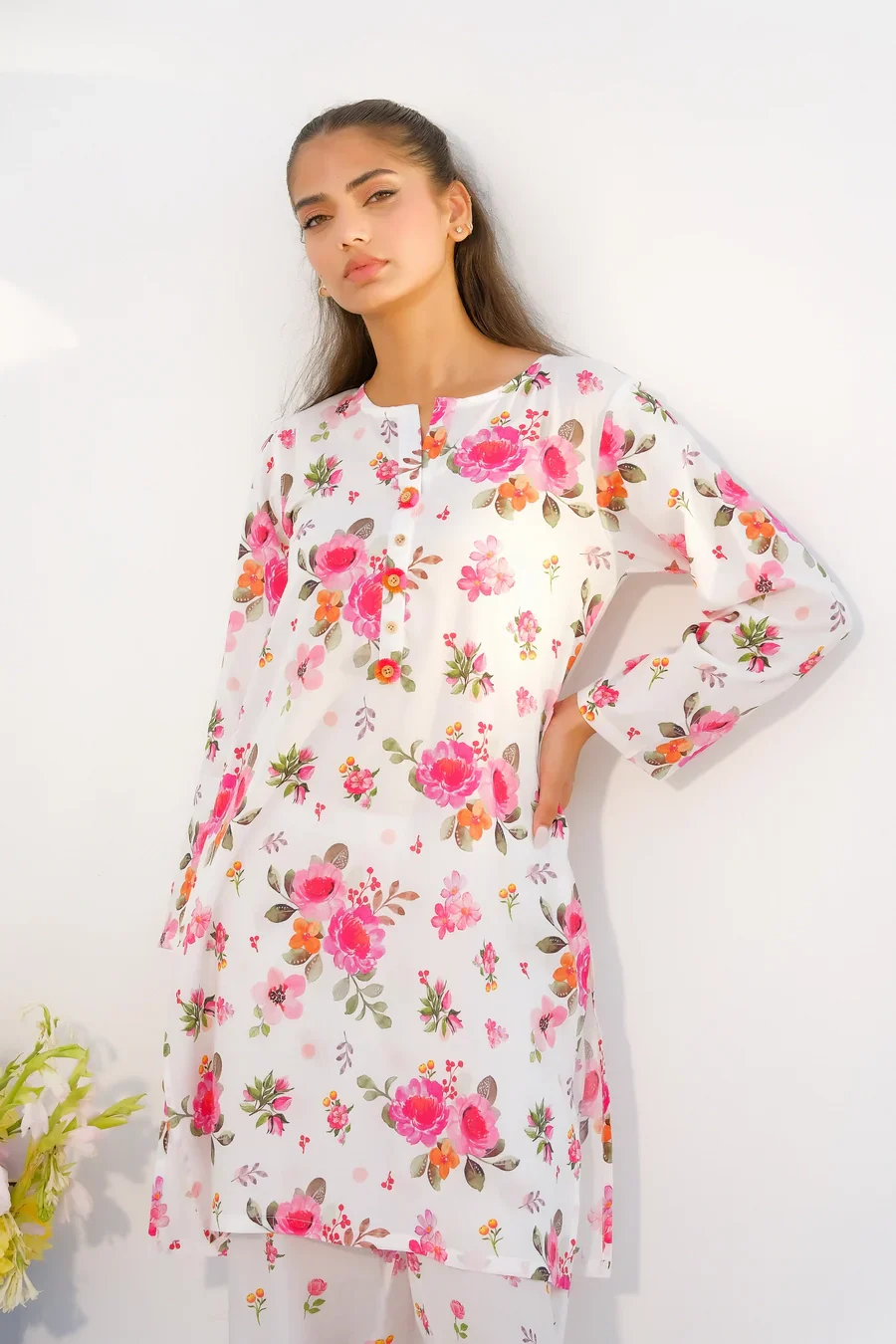 Dhaga Stitched 2 Piece Lawn Suit-Matching separate 008 - Image 6