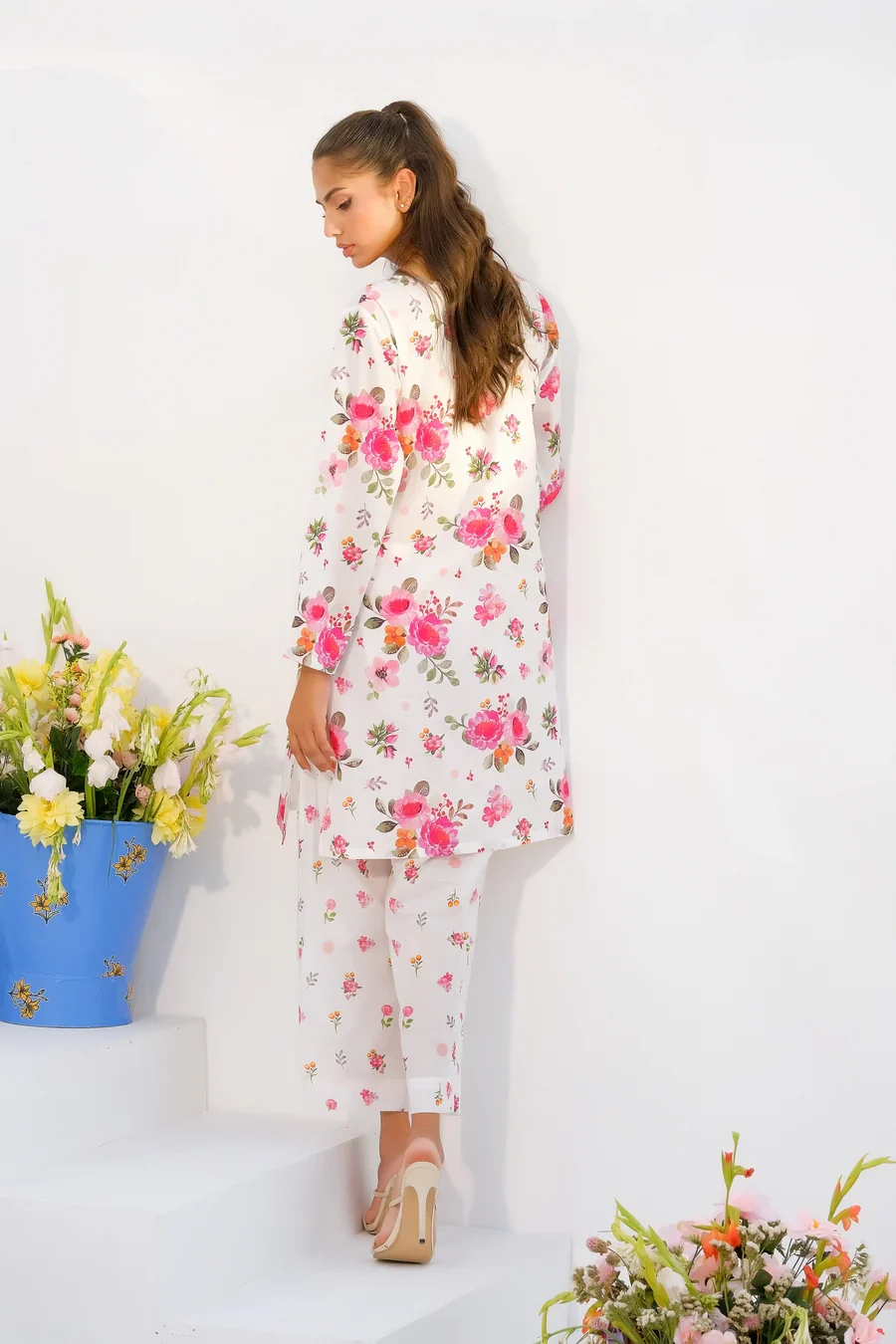 Dhaga Stitched 2 Piece Lawn Suit-Matching separate 008 - Image 7