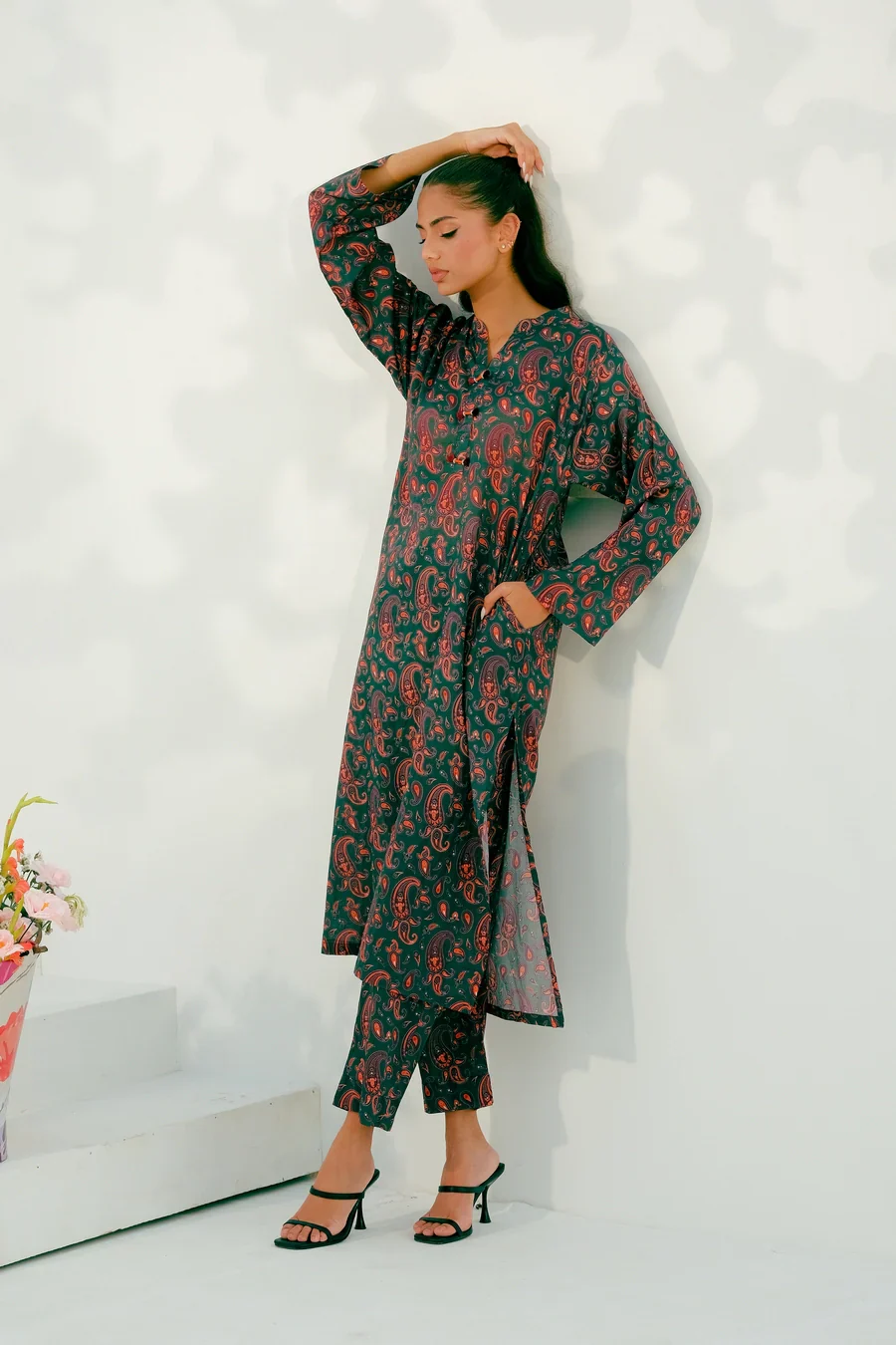 Dhaga Stitched 2 Piece Lawn Suit-Matching separate 001 - Image 8