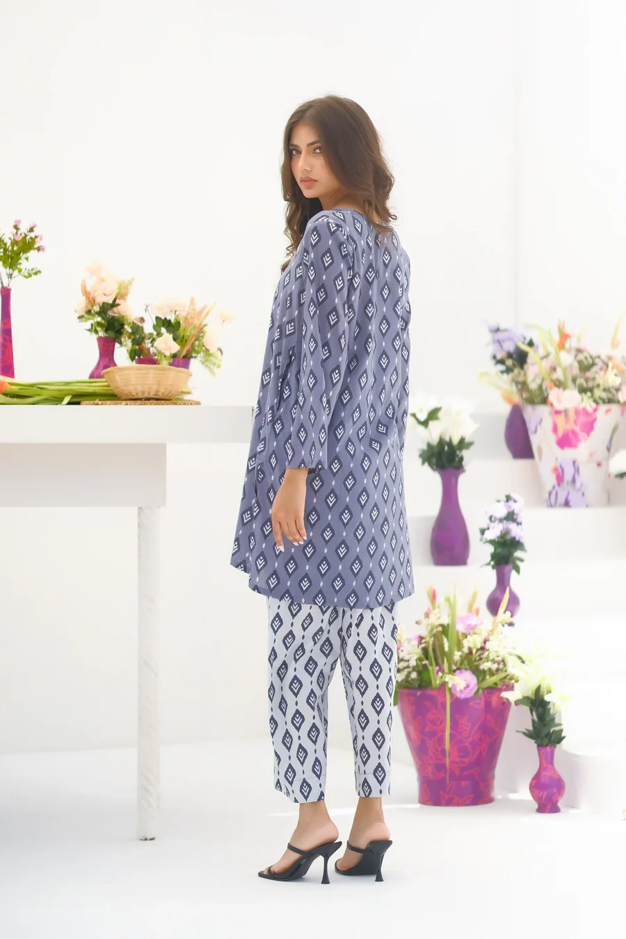 Dhaga Stitched 2 Piece Lawn Suit-Matching separate 0017 - Image 6