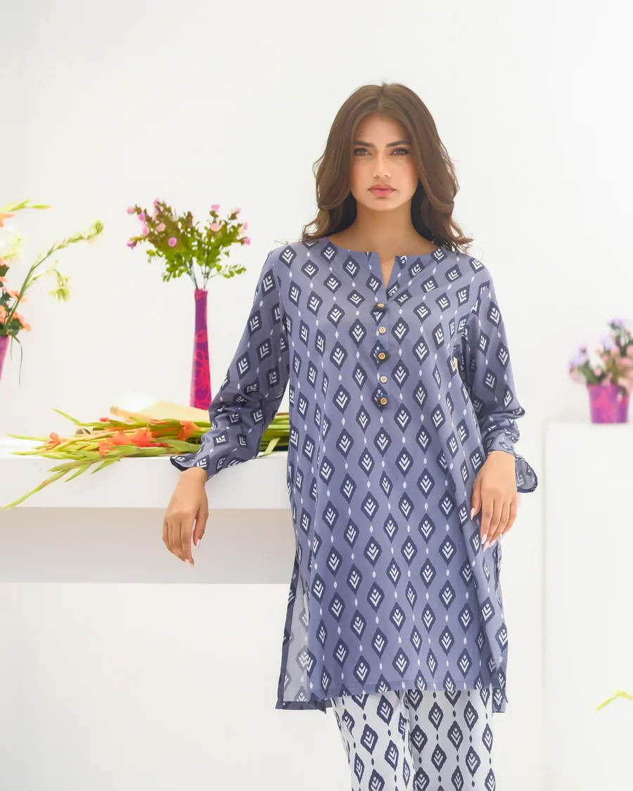 Dhaga Stitched 2 Piece Lawn Suit-Matching separate 0017 - Image 7