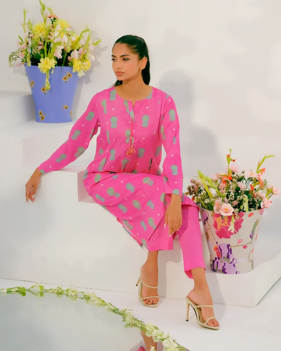 Dhaga Stitched 2 Piece Lawn Suit-Matching separate 0019 - Image 7