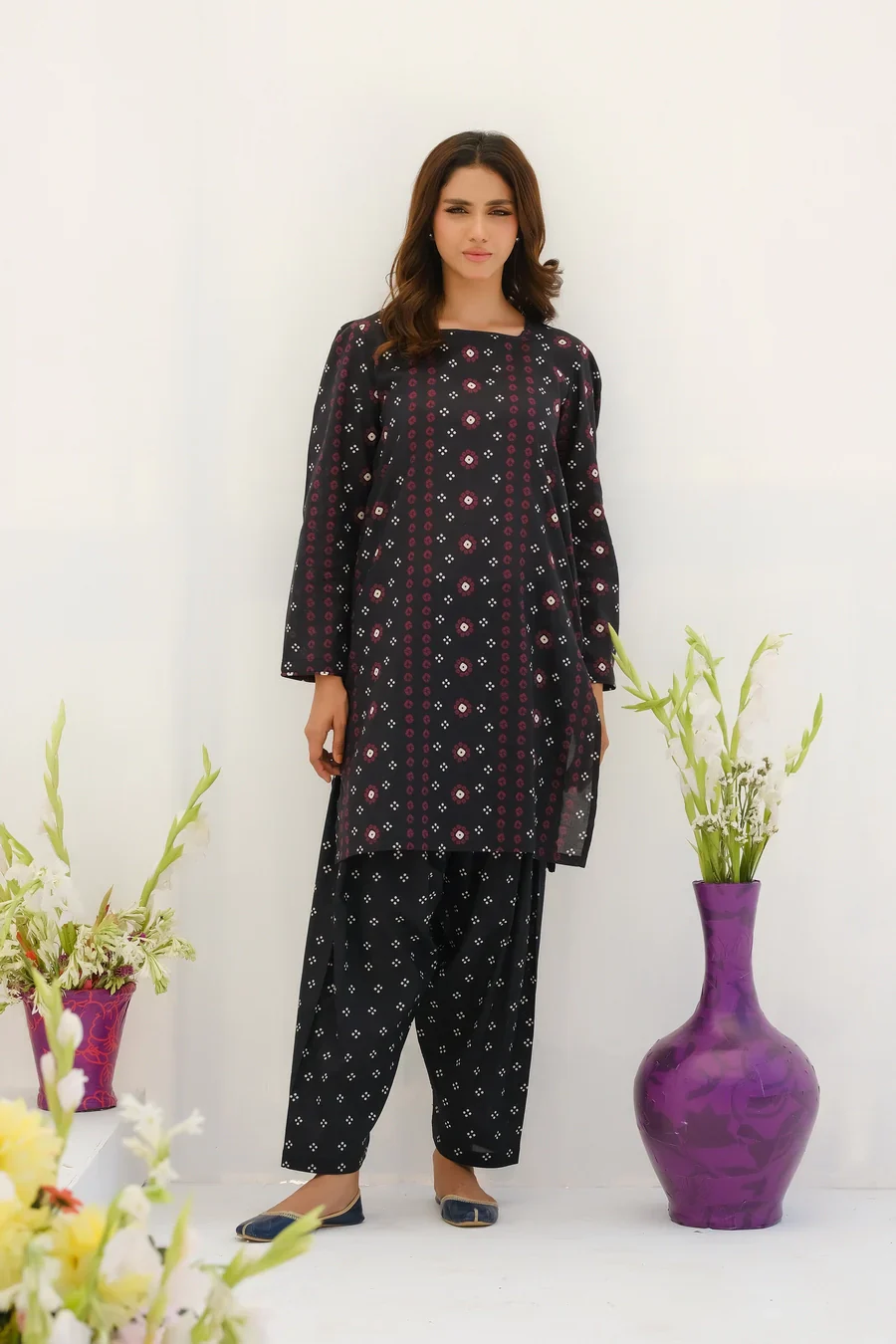 Dhaga Stitched 2 Piece Lawn Suit-Matching separate 0022