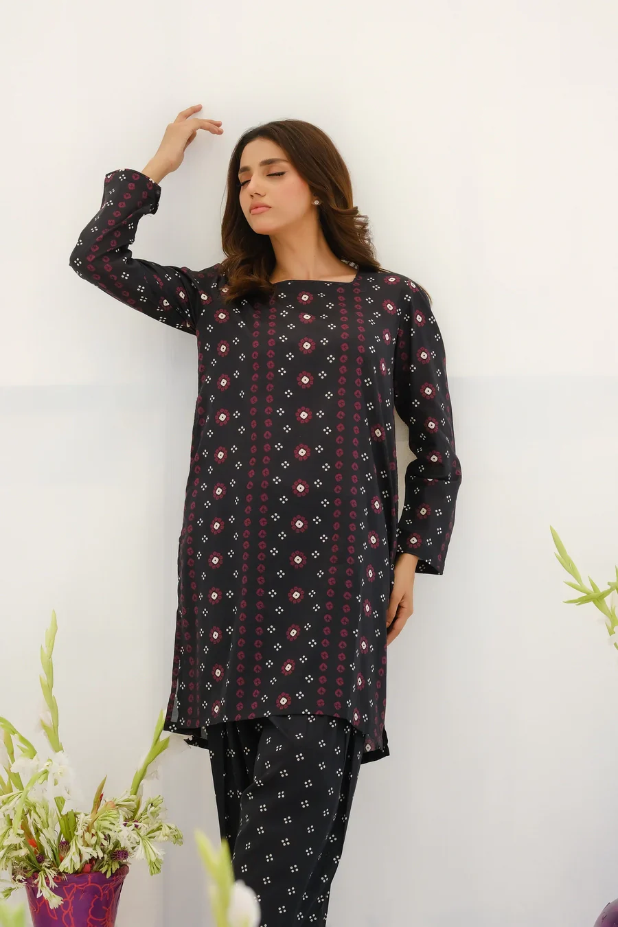 Dhaga Stitched 2 Piece Lawn Suit-Matching separate 0022 - Image 10