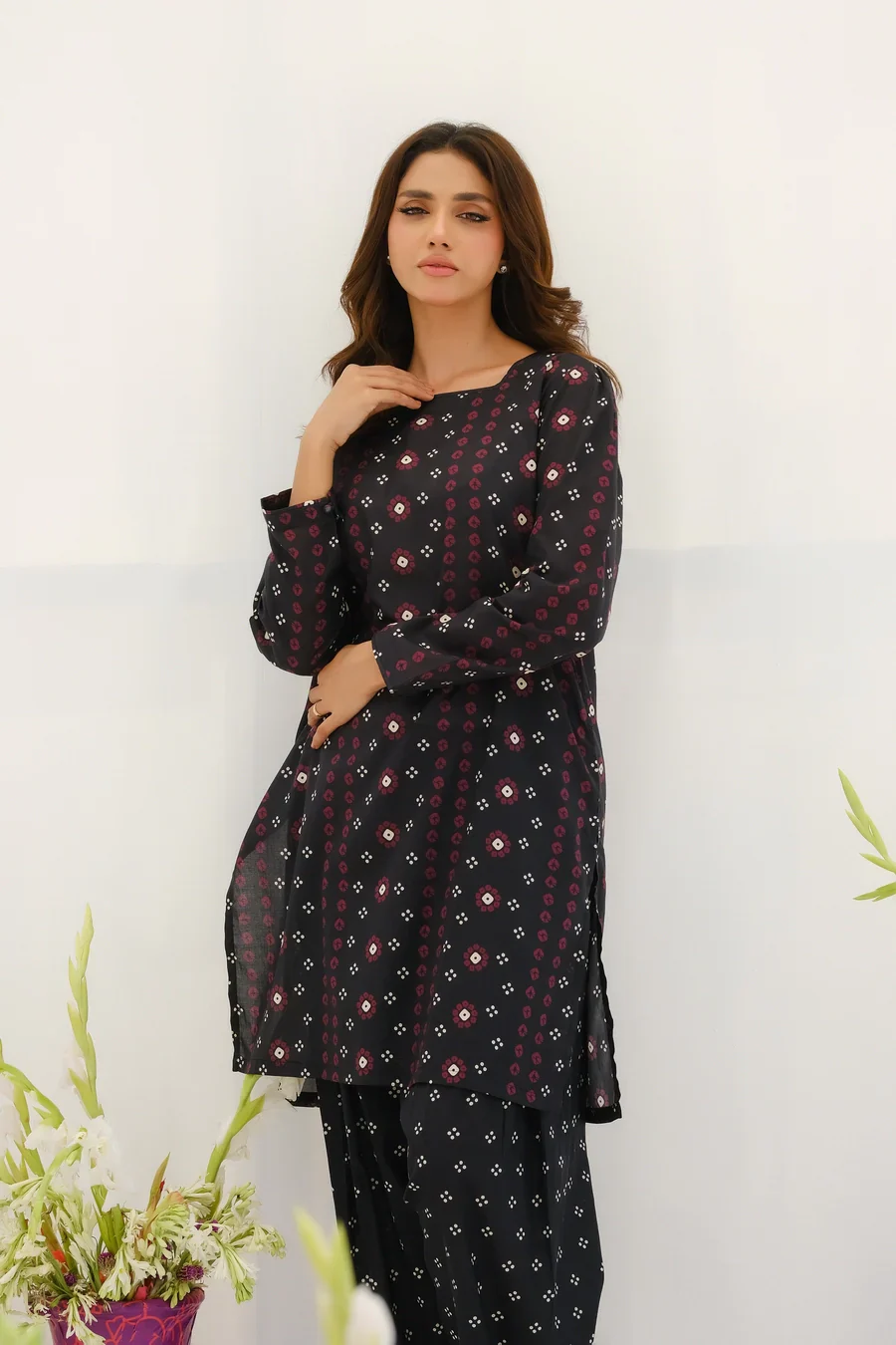 Dhaga Stitched 2 Piece Lawn Suit-Matching separate 0022 - Image 11