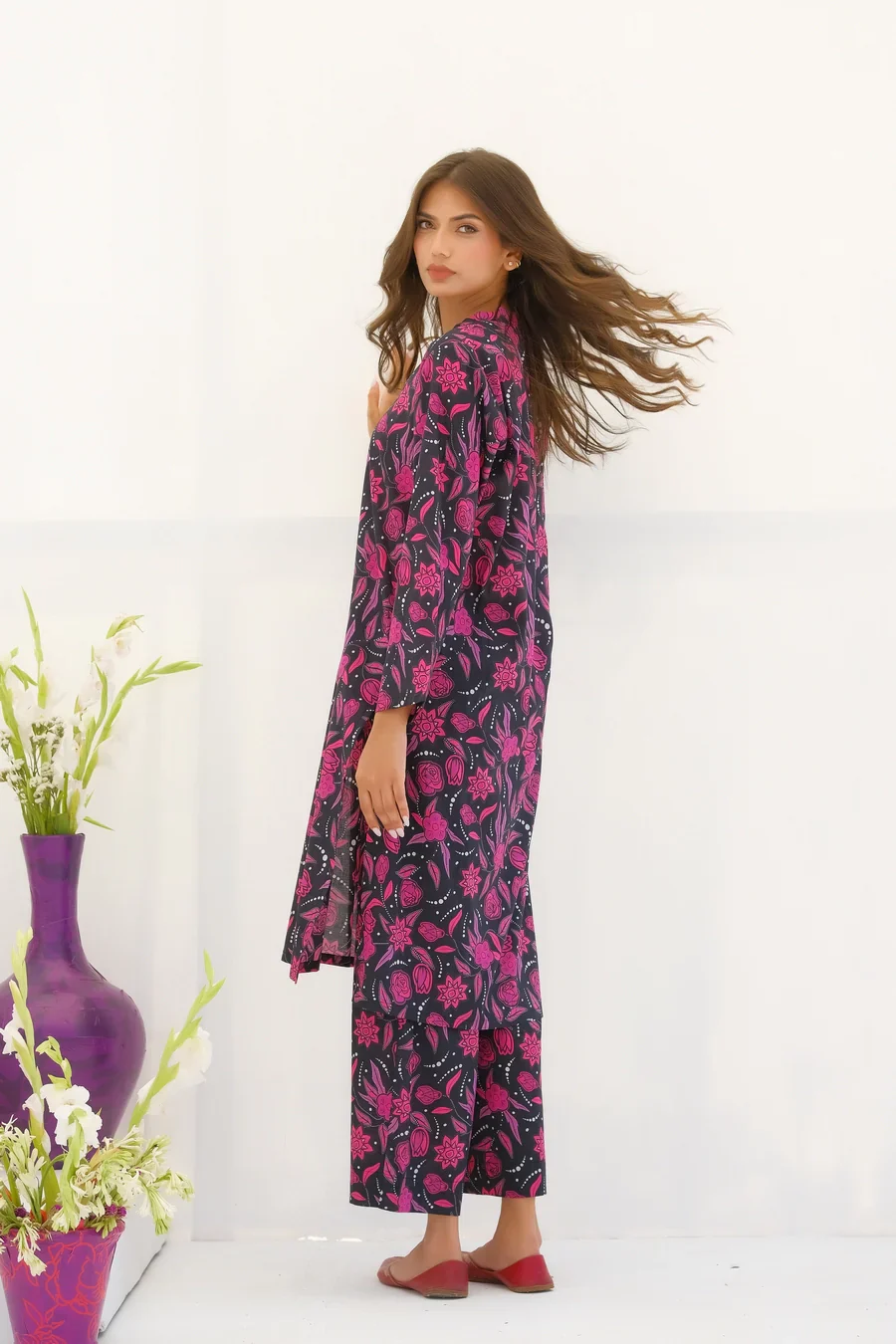 Dhaga Stitched 2 Piece Lawn Suit-Matching separate 0033 - Image 11