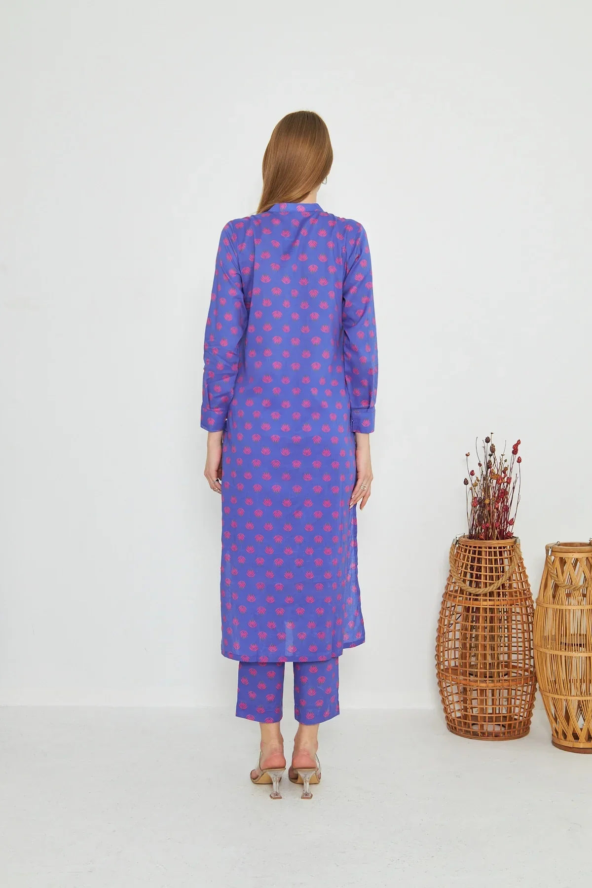 Dhaga Stitched 2 Piece Cambric Suit-matching separate 0037 - Image 5