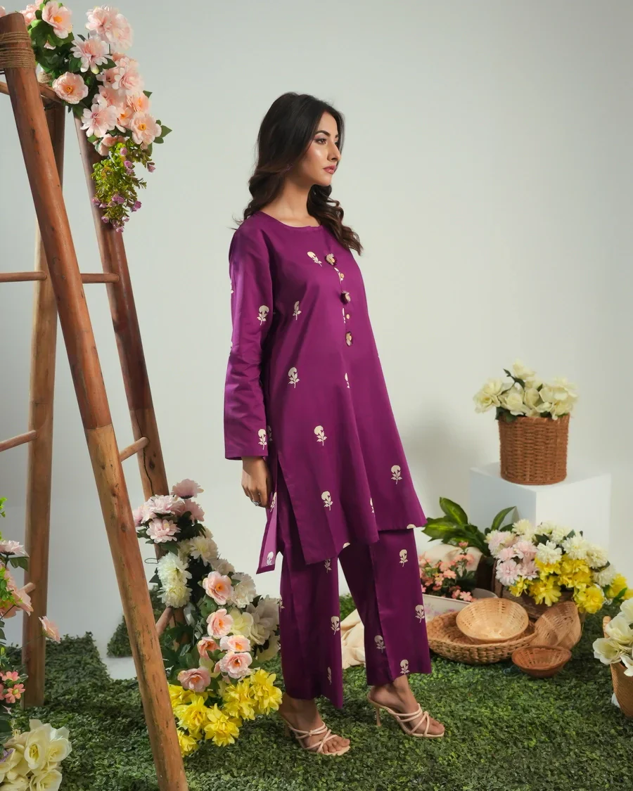 Dhaga Stitched 2 Piece Lawn Suit-Matching separate 0040 - Image 5
