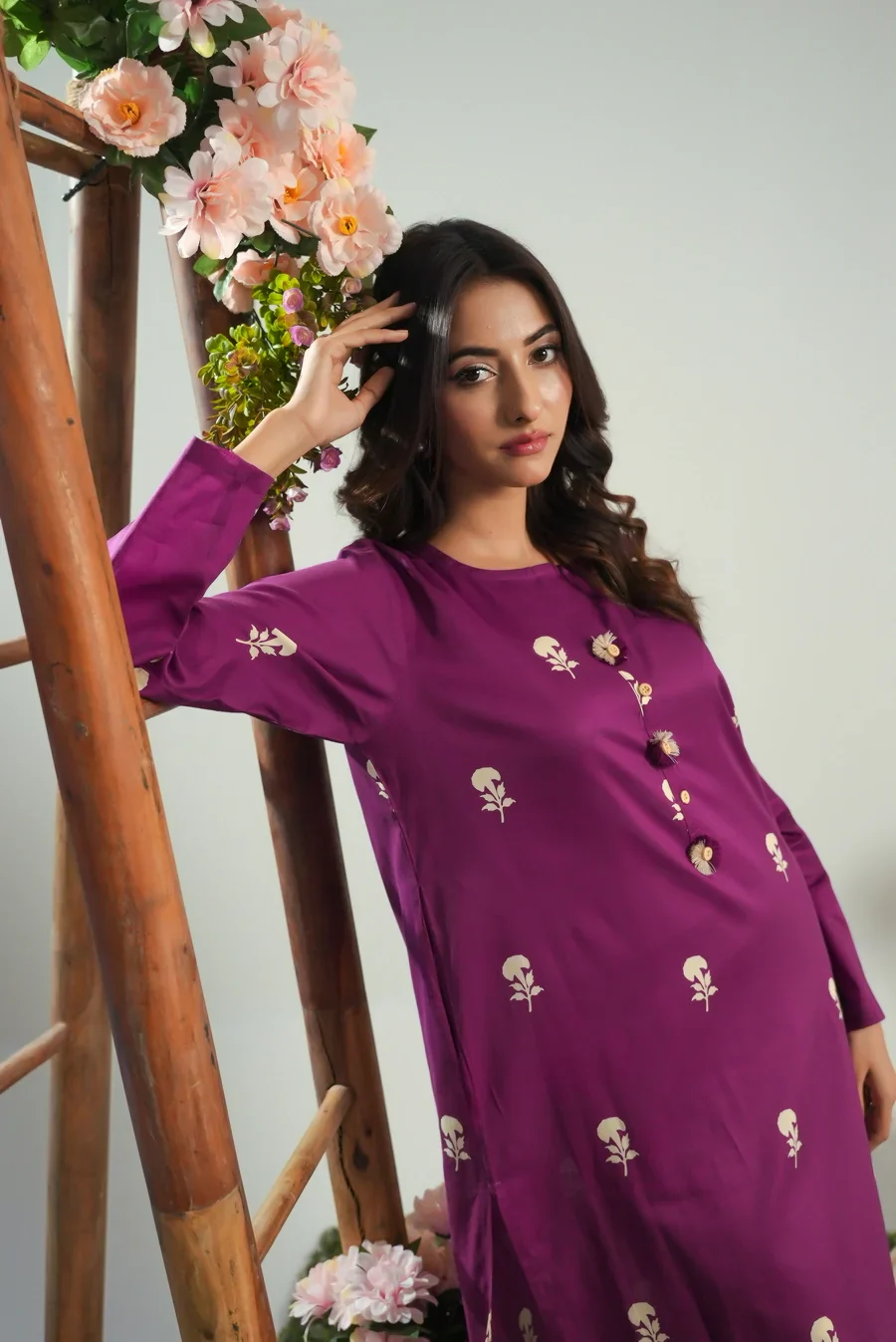 Dhaga Stitched 2 Piece Lawn Suit-Matching separate 0040 - Image 7