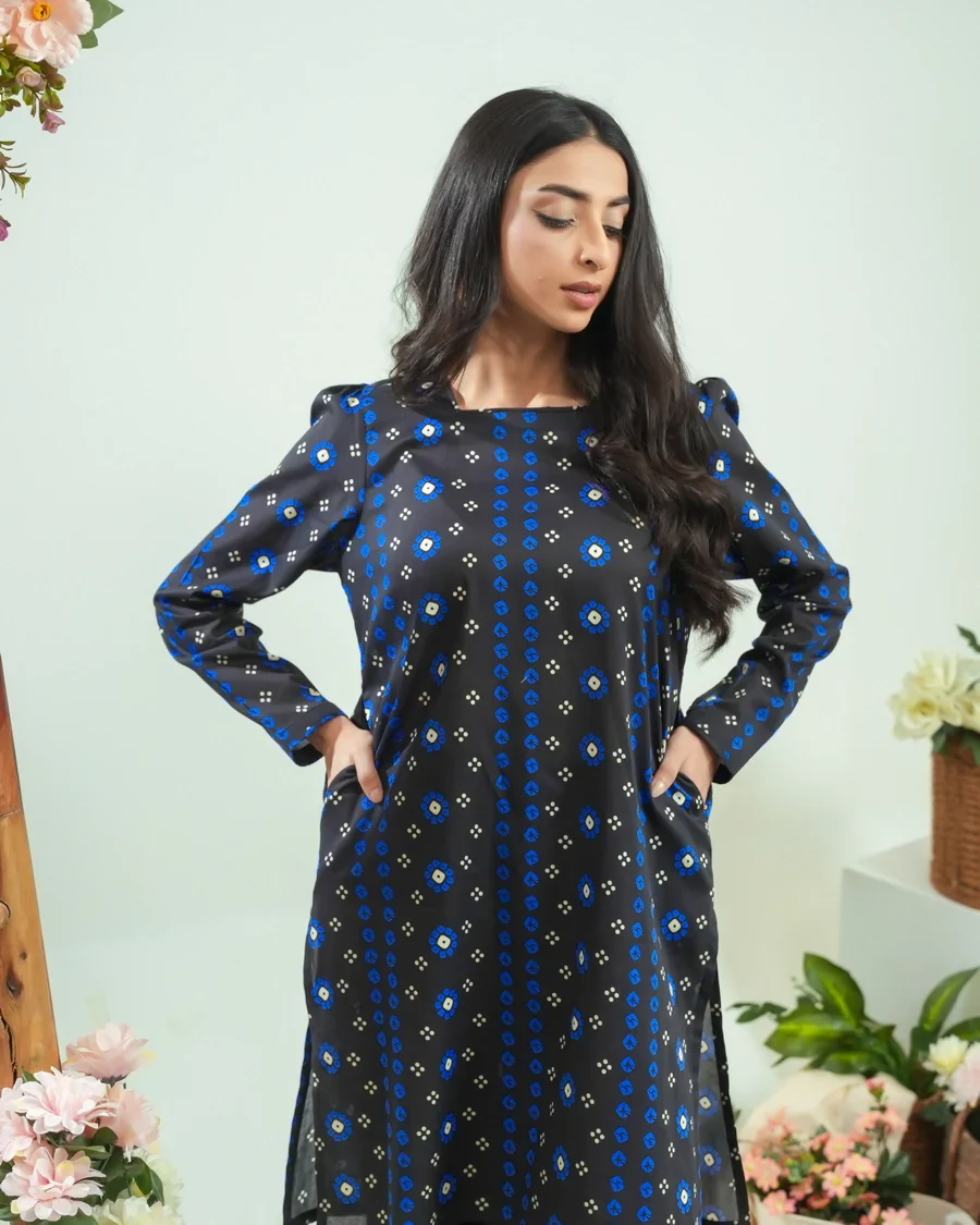 Dhaga Stitched 2 Piece Lawn Suit-Matching separate 0042 - Image 6
