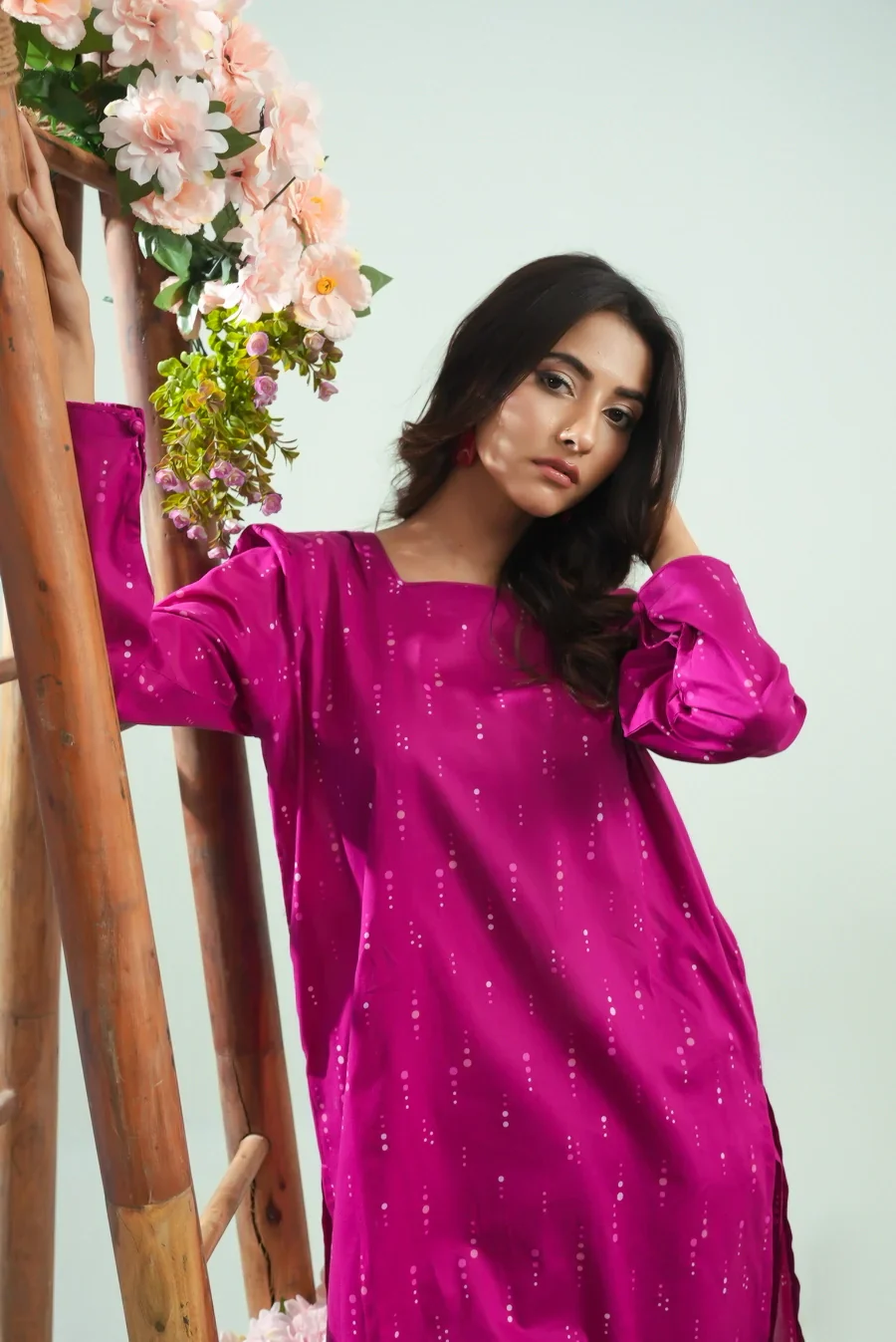 Dhaga Stitched 2 Piece Lawn Suit-Matching separate 0046 - Image 2