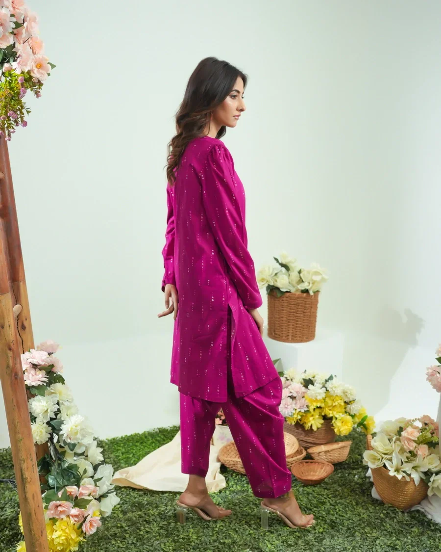 Dhaga Stitched 2 Piece Lawn Suit-Matching separate 0046 - Image 3