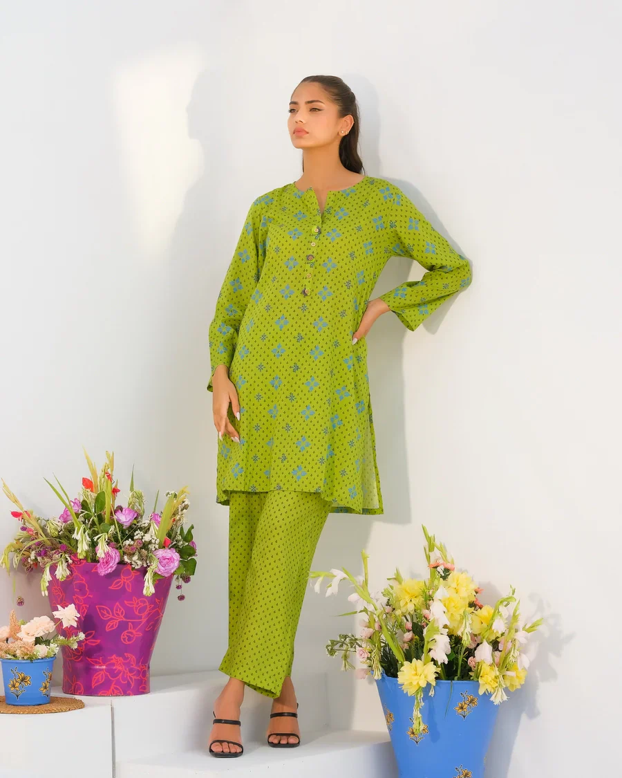 Dhaga Stitched 2 Piece Lawn Suit-Matching separate 009 - Image 10