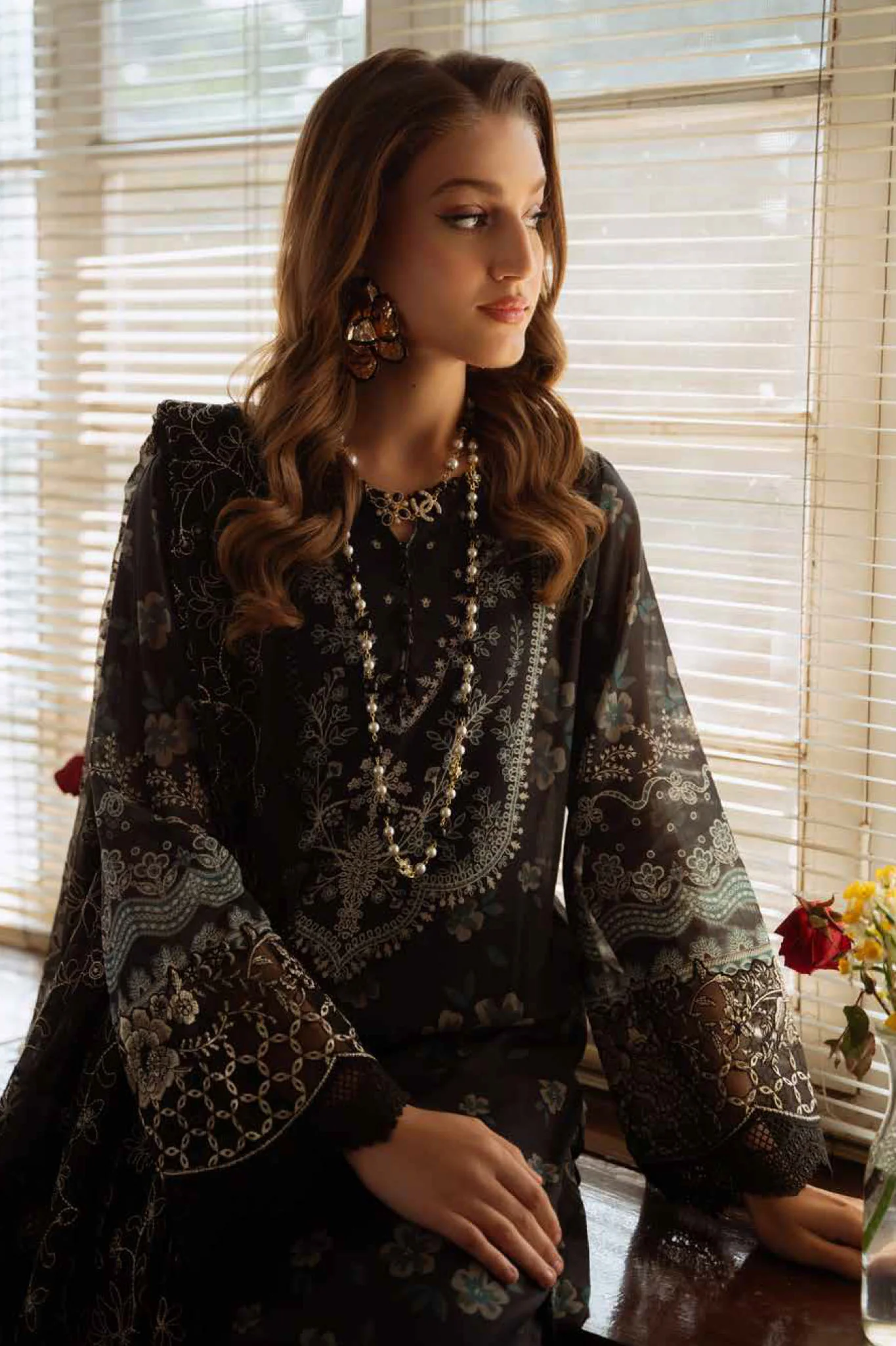 Maya Swiss By Nureh Unstitched 3 Piece Emb Lawn Collection-NS-151 - Image 2