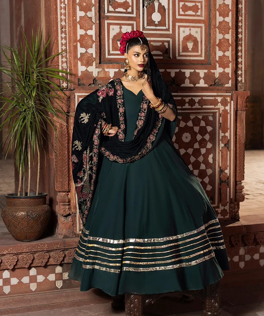 Makhmal By Mazil Stitched 3 Piece Formals Suit-Amaltass Pishwas - Image 5