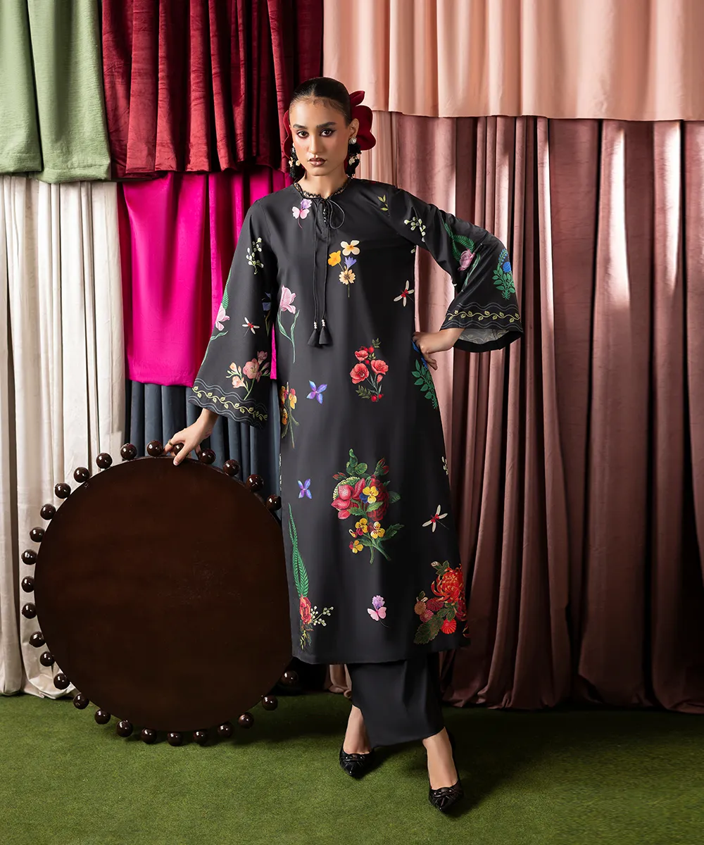 Print Therapy By Mazil Stitched 2 Piece Suit-Black Iris - Image 2