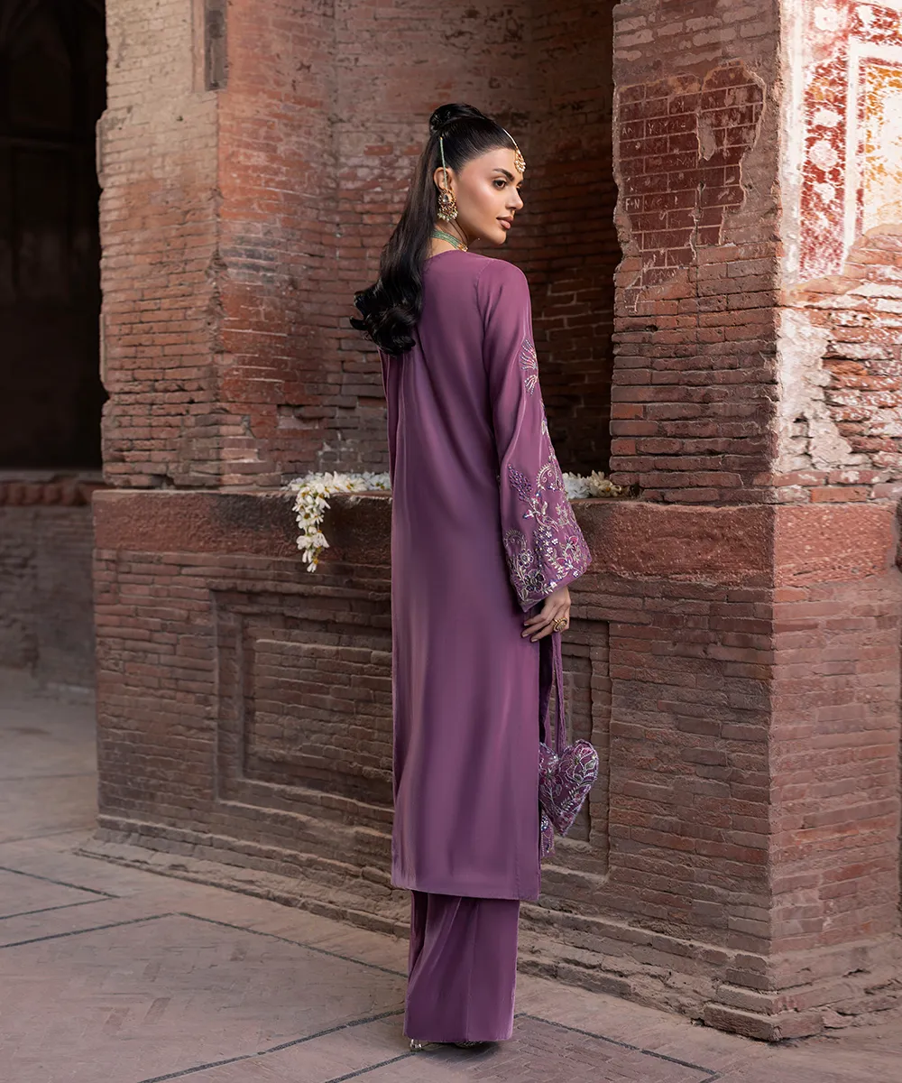 Makhmal By Mazil Stitched 2 Piece Formals Suit-Duphar - Image 10