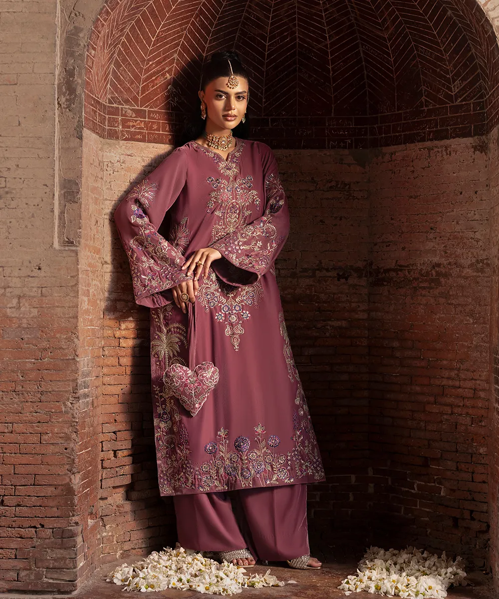 Makhmal By Mazil Stitched 2 Piece Formals Suit-Duphar - Image 4