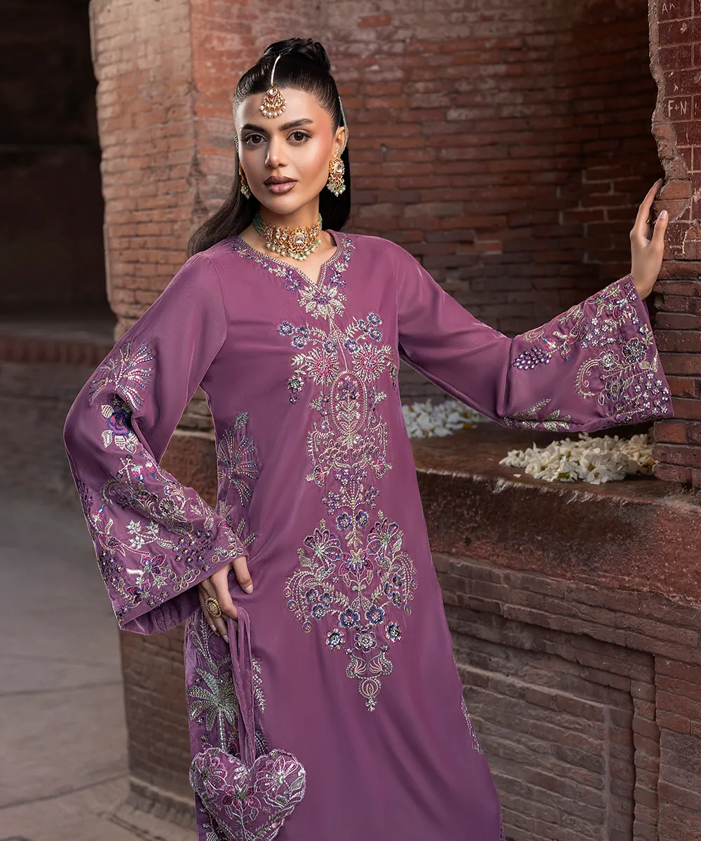 Makhmal By Mazil Stitched 2 Piece Formals Suit-Duphar - Image 9