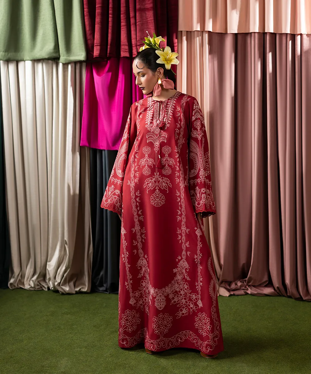 Print Therapy By Mazil Stitched 2 Piece Suit-Hibiscus - Image 2