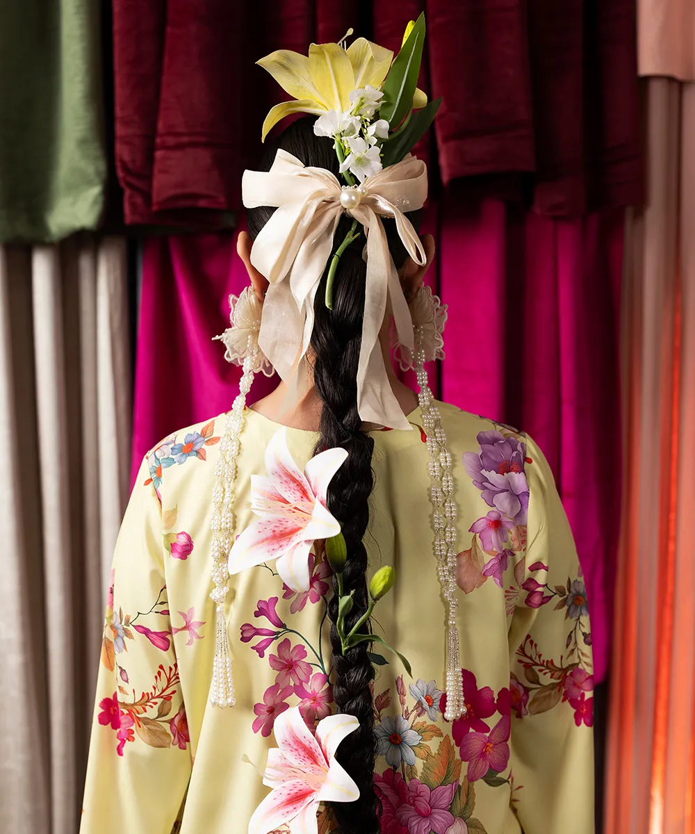 Print Therapy By Mazil Stitched Kaftan Suit-Marigold - Image 5