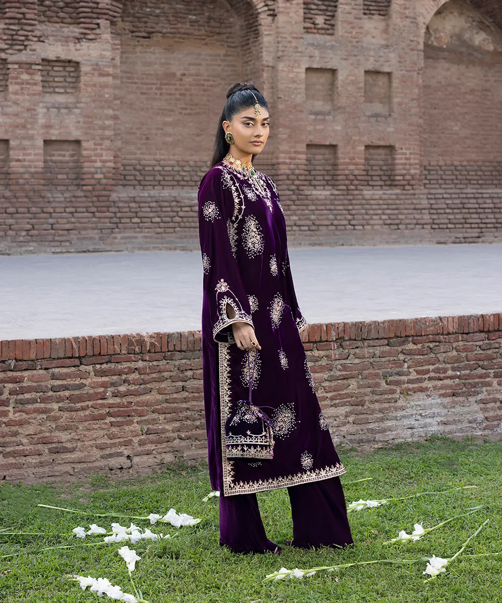 Makhmal By Mazil Stitched 2 Piece Formals Suit-Paheli - Image 4