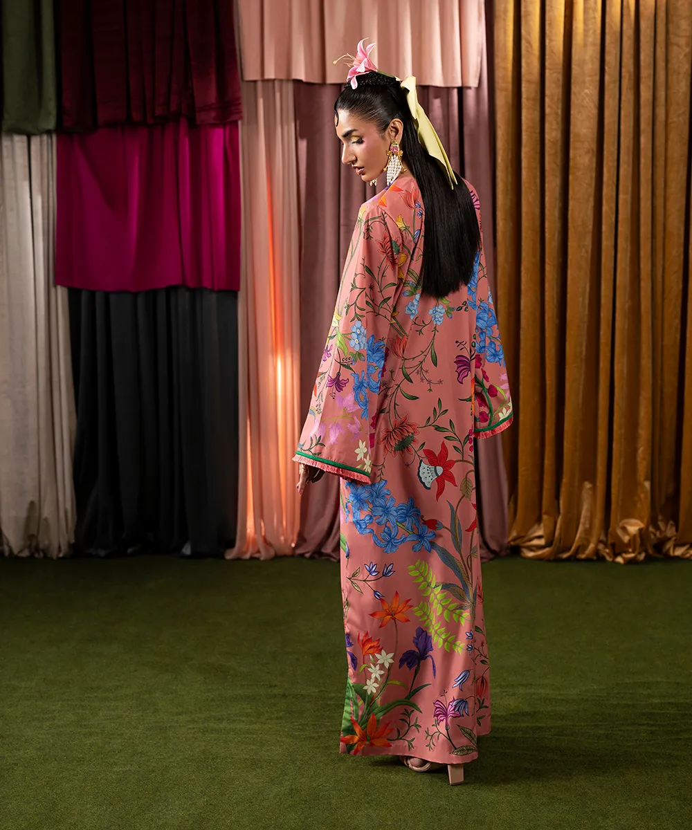 Print Therapy By Mazil Stitched Kaftan Suit-Peony - Image 3