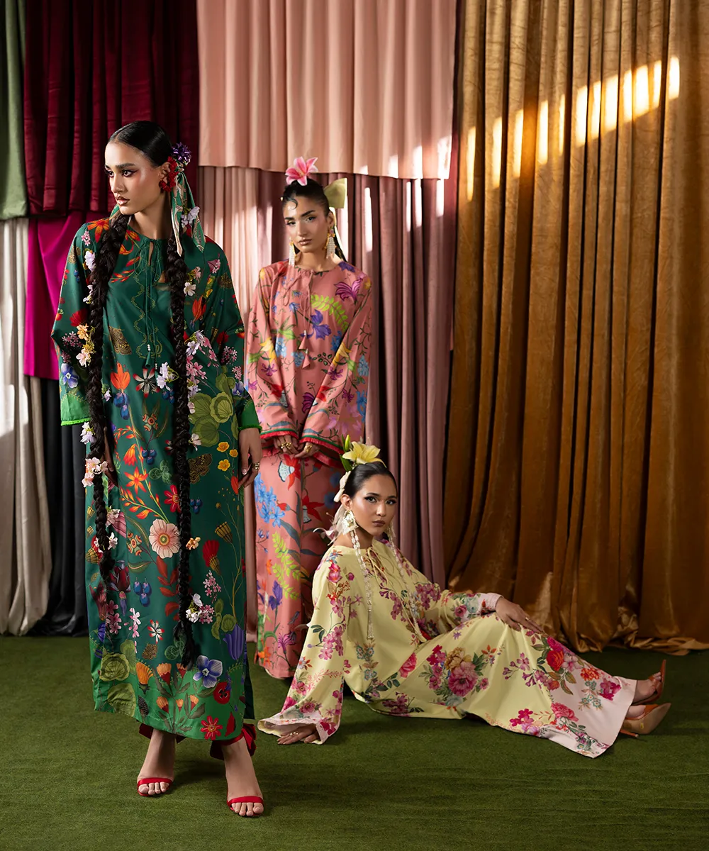 Print Therapy By Mazil Stitched Kaftan Suit-Petunia - Image 11