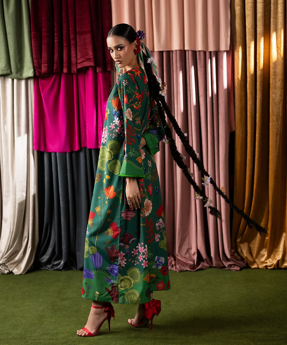 Print Therapy By Mazil Stitched Kaftan Suit-Petunia - Image 5