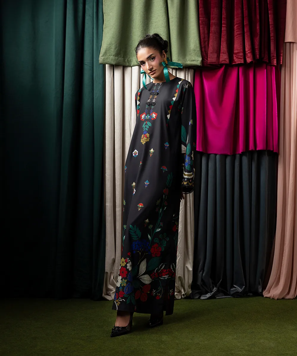 Print Therapy By Mazil Stitched Kaftan Suit-Viola - Image 3