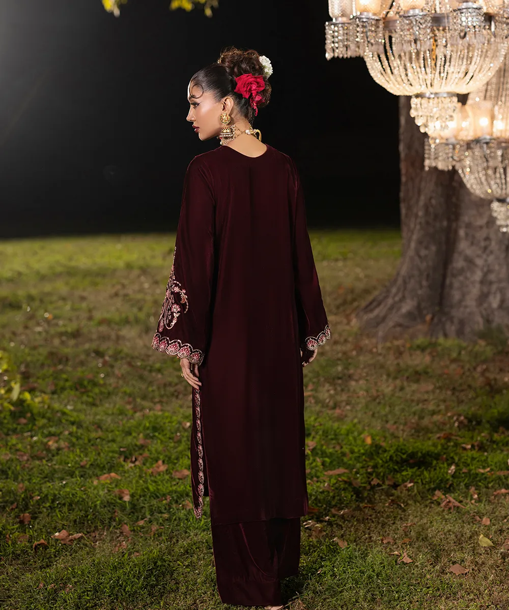 Makhmal By Mazil Stitched 2 Piece Formals Suit-Zara - Image 8
