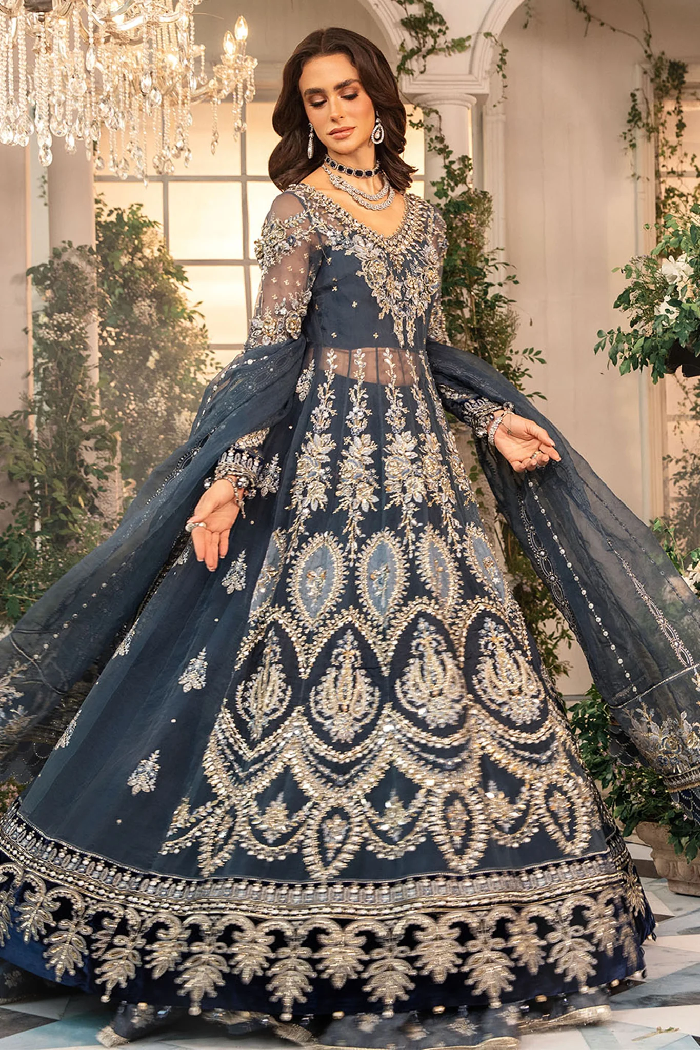Mbroidered By Maria B Unstitched 3 Piece Wedding Edition Suit-BD-2901