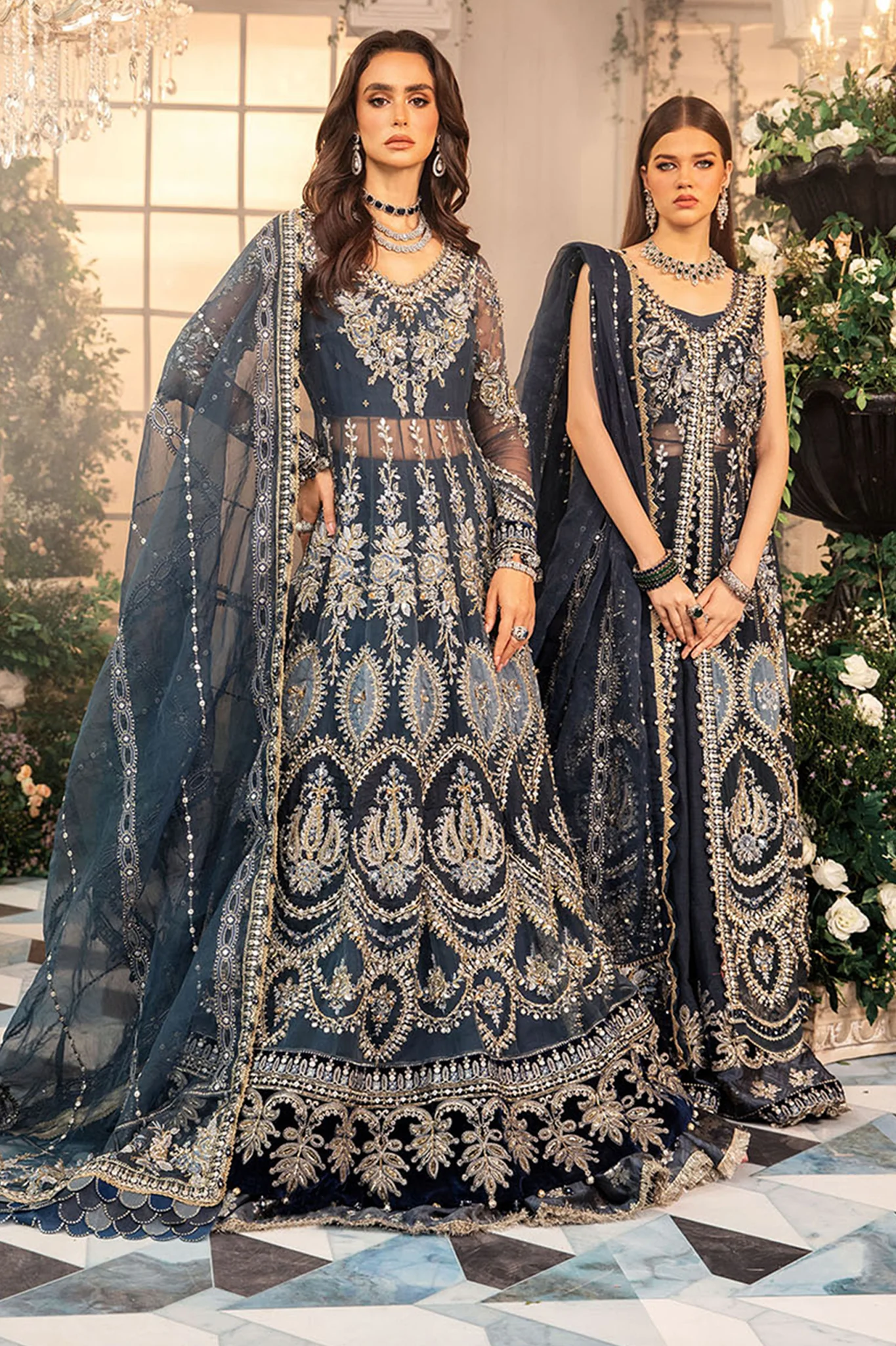 Mbroidered By Maria B Unstitched 3 Piece Wedding Edition Suit-BD-2901 - Image 2