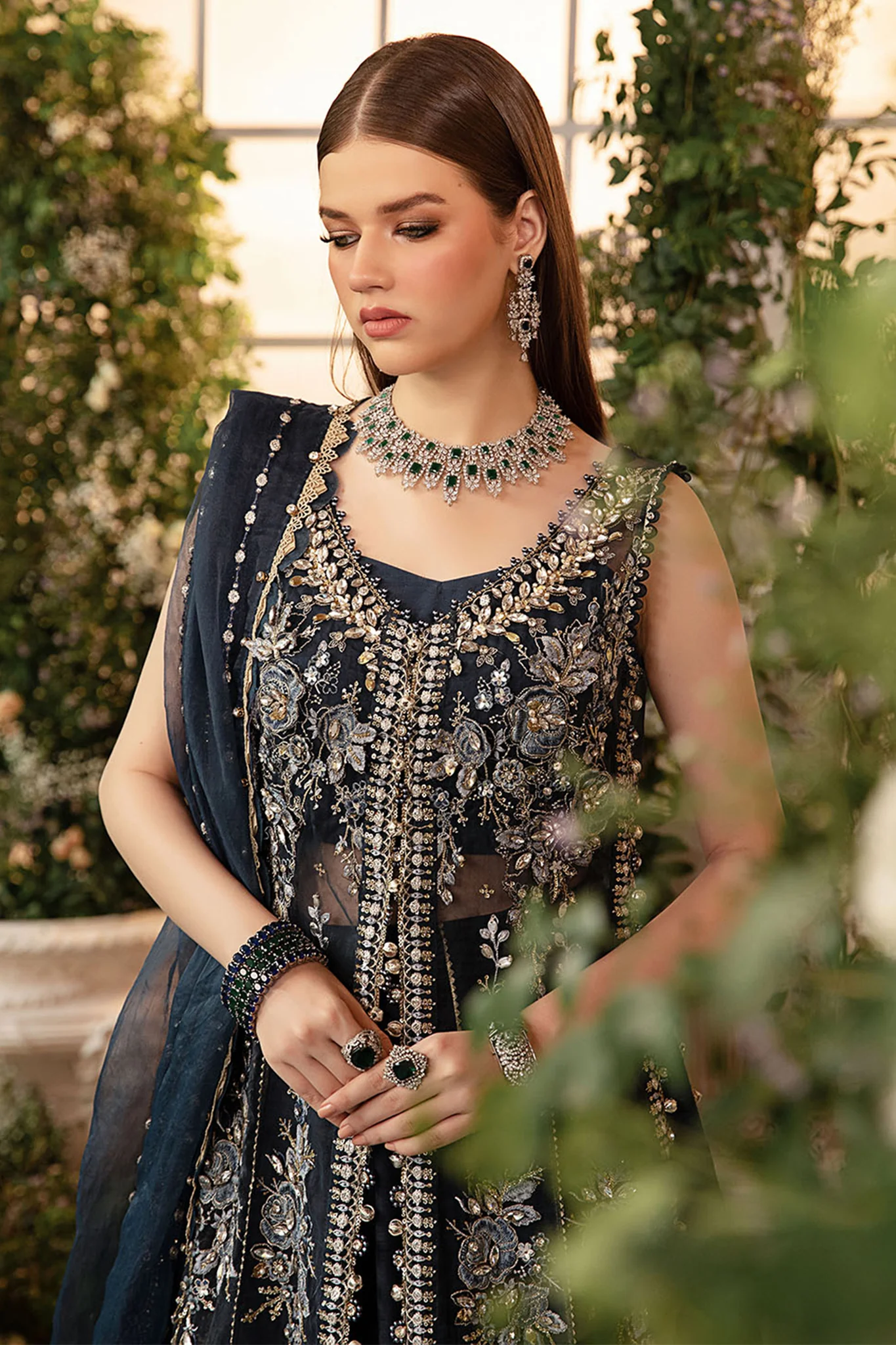 Mbroidered By Maria B Unstitched 3 Piece Wedding Edition Suit-BD-2901 - Image 9