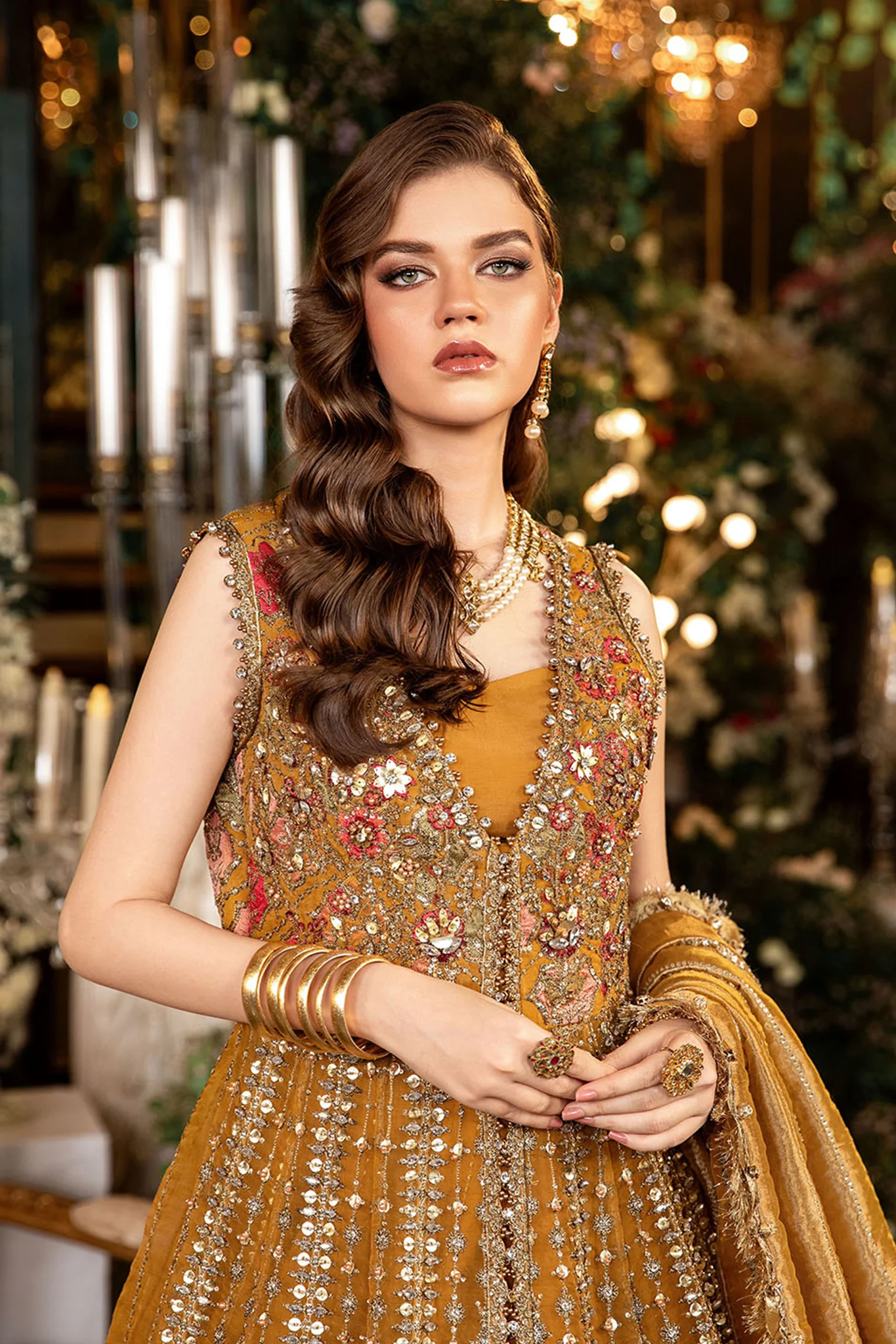 Mbroidered By Maria B Unstitched 3 Piece Wedding Edition Suit-BD-2907 - Image 8