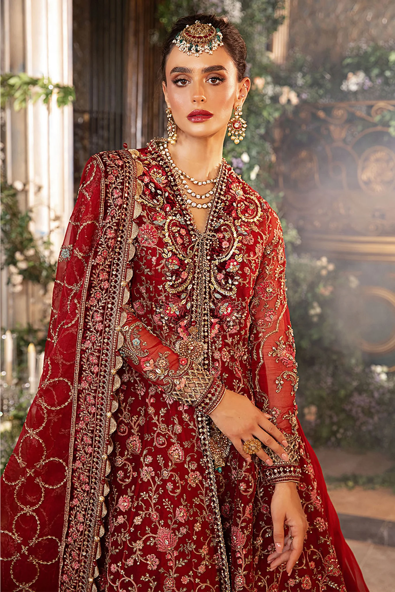 Mbroidered By Maria B Unstitched 3 Piece Wedding Edition Suit-BD-2908 - Image 7