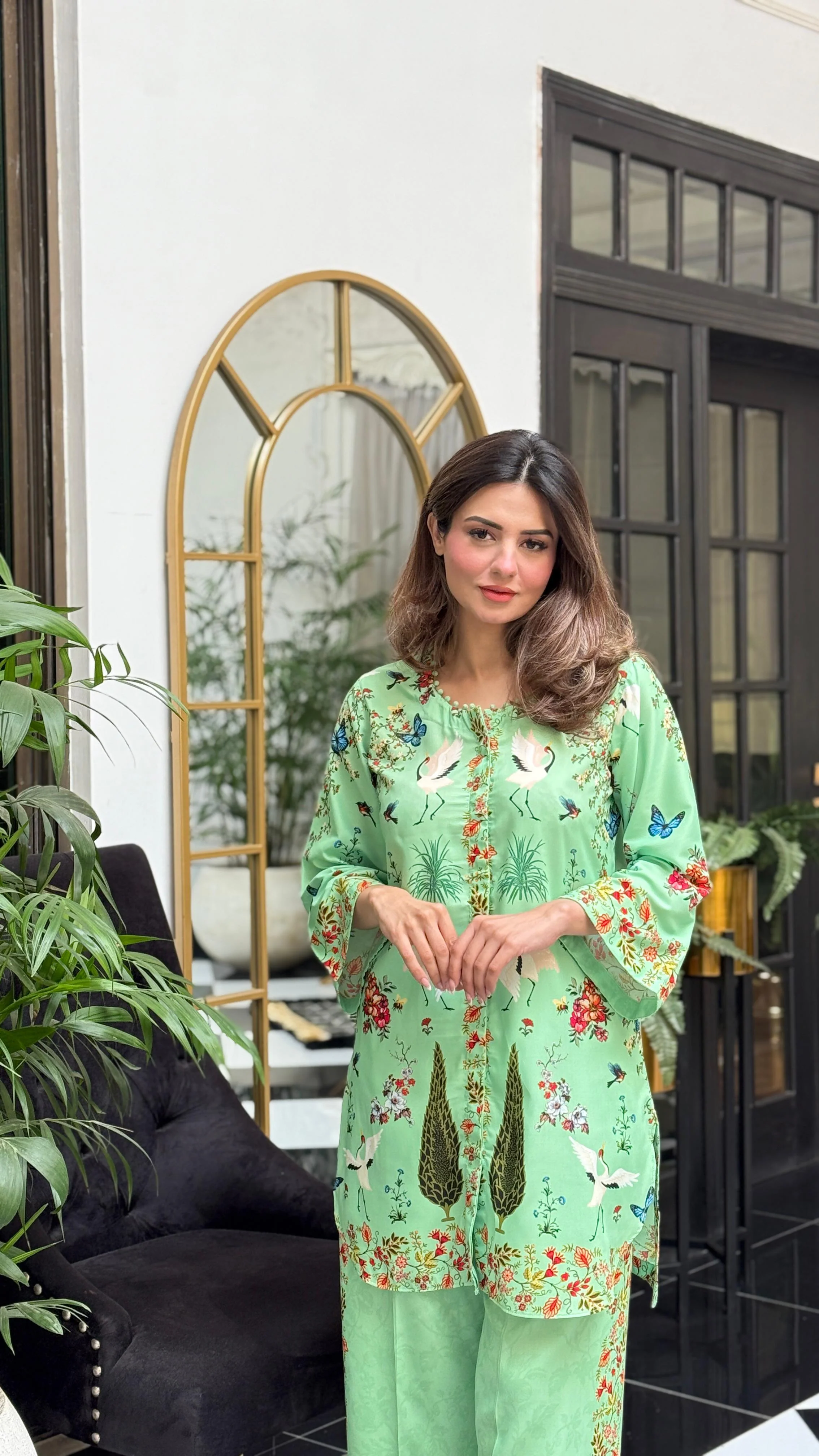 Zara Yamin Stitched 2 Piece Summer Collection-Meadows Co-Ord Set 2PCs - Image 4