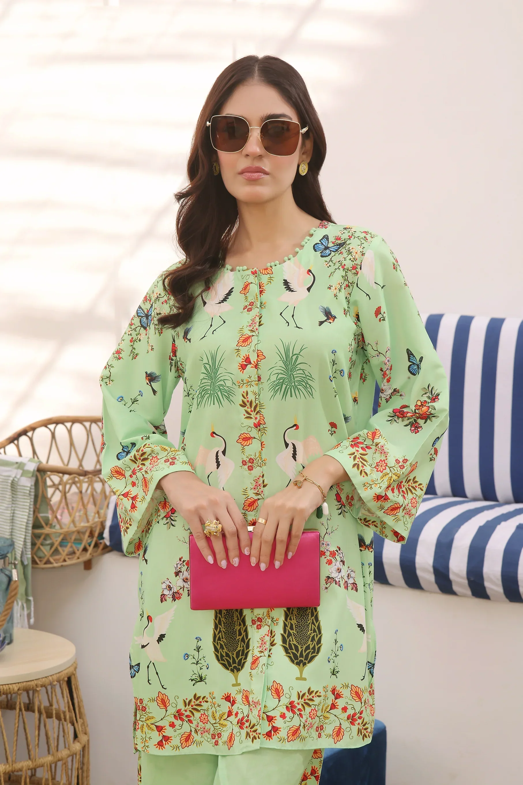 Zara Yamin Stitched 2 Piece Summer Collection-Meadows Co-Ord Set 2PCs - Image 8