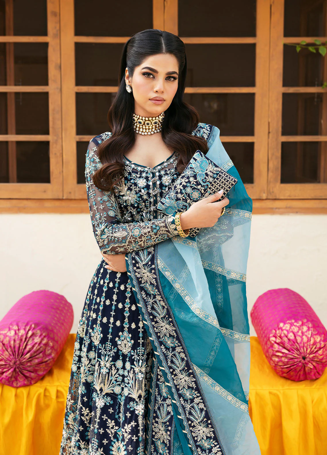 Chaandni By Gulaal Unstitched 3 Piece Wedding Formals Suit-Meena - Image 2