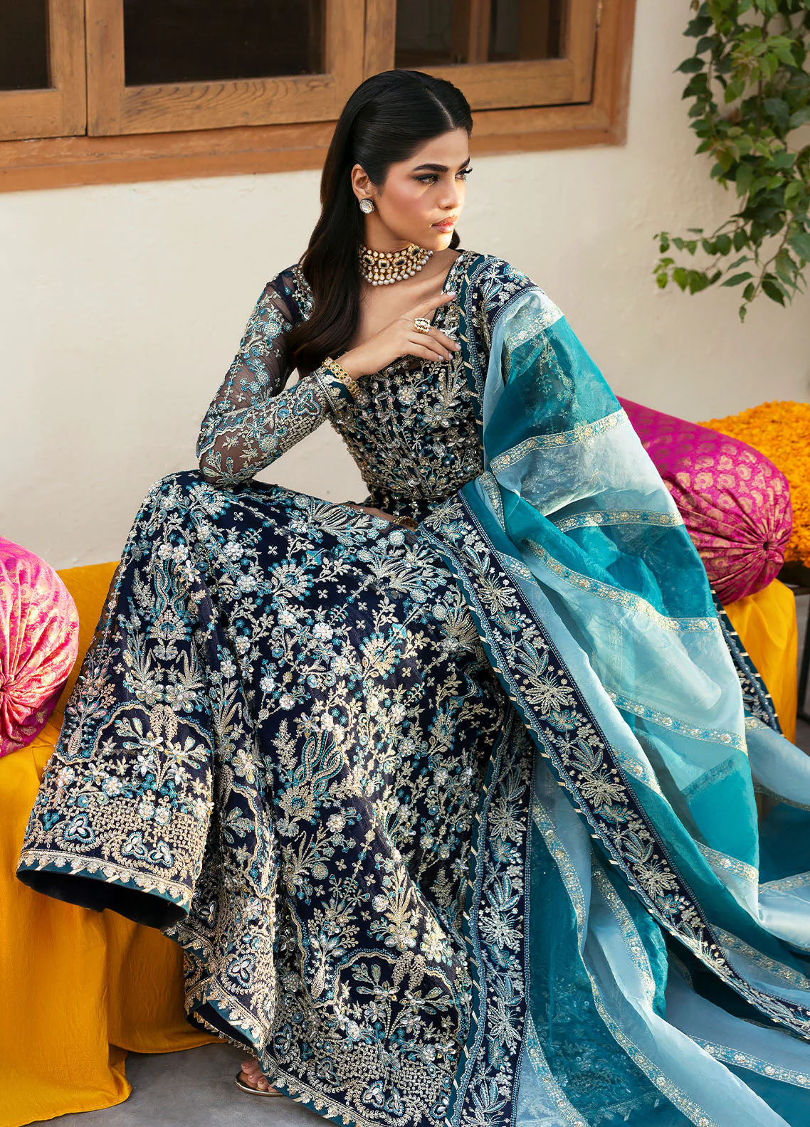 Chaandni By Gulaal Unstitched 3 Piece Wedding Formals Suit-Meena - Image 4