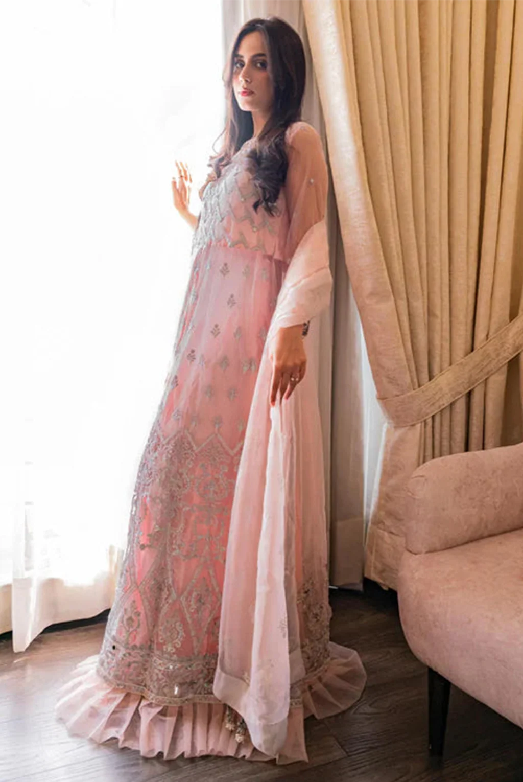 Meeral Luxe Unstitched 2 Piece Formals Collection'2025-Meeral - Mehtab - MU-01 - Meeral Luxe - Image 8