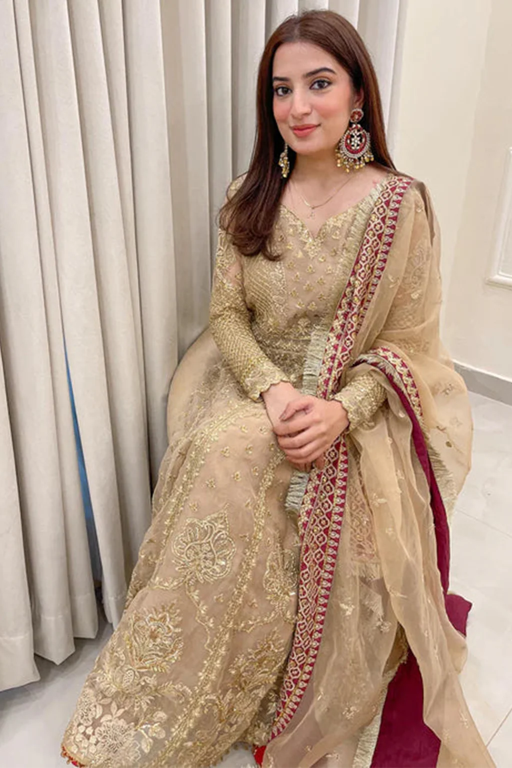 Meeral Luxe Unstitched 3 Piece Formals Suit-Meeral - Raqs - Meeral Luxe - Image 6