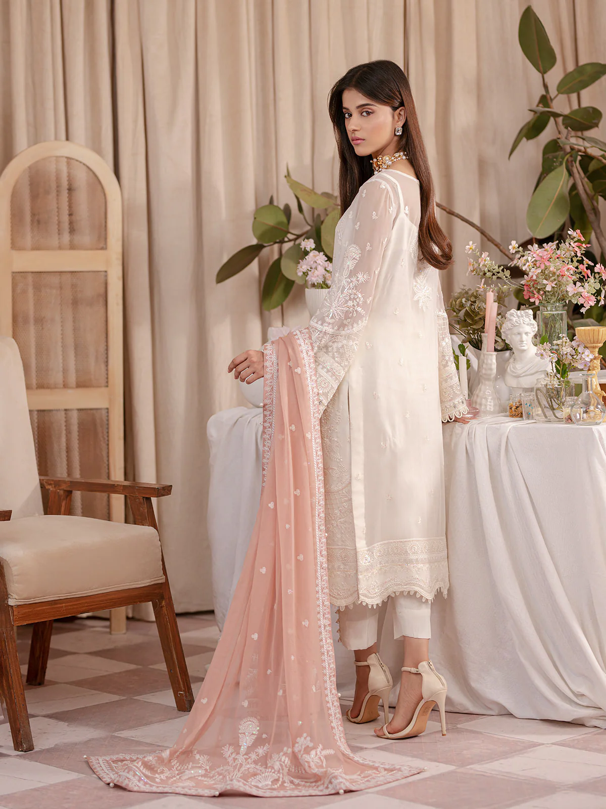 Gulaal Unstitched 3 Piece Emb Chiffon Suit-Meesha UC-02 - Image 4