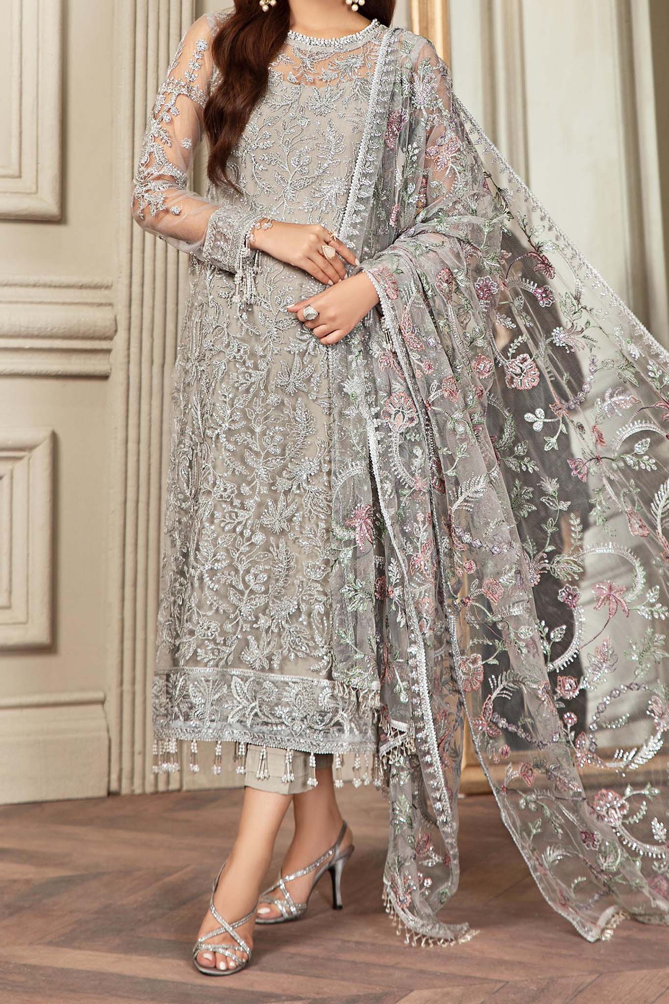 Mehroze by Zarif Unstitched 3 Piece Luxury Festive Formal Suit-ZMF-01