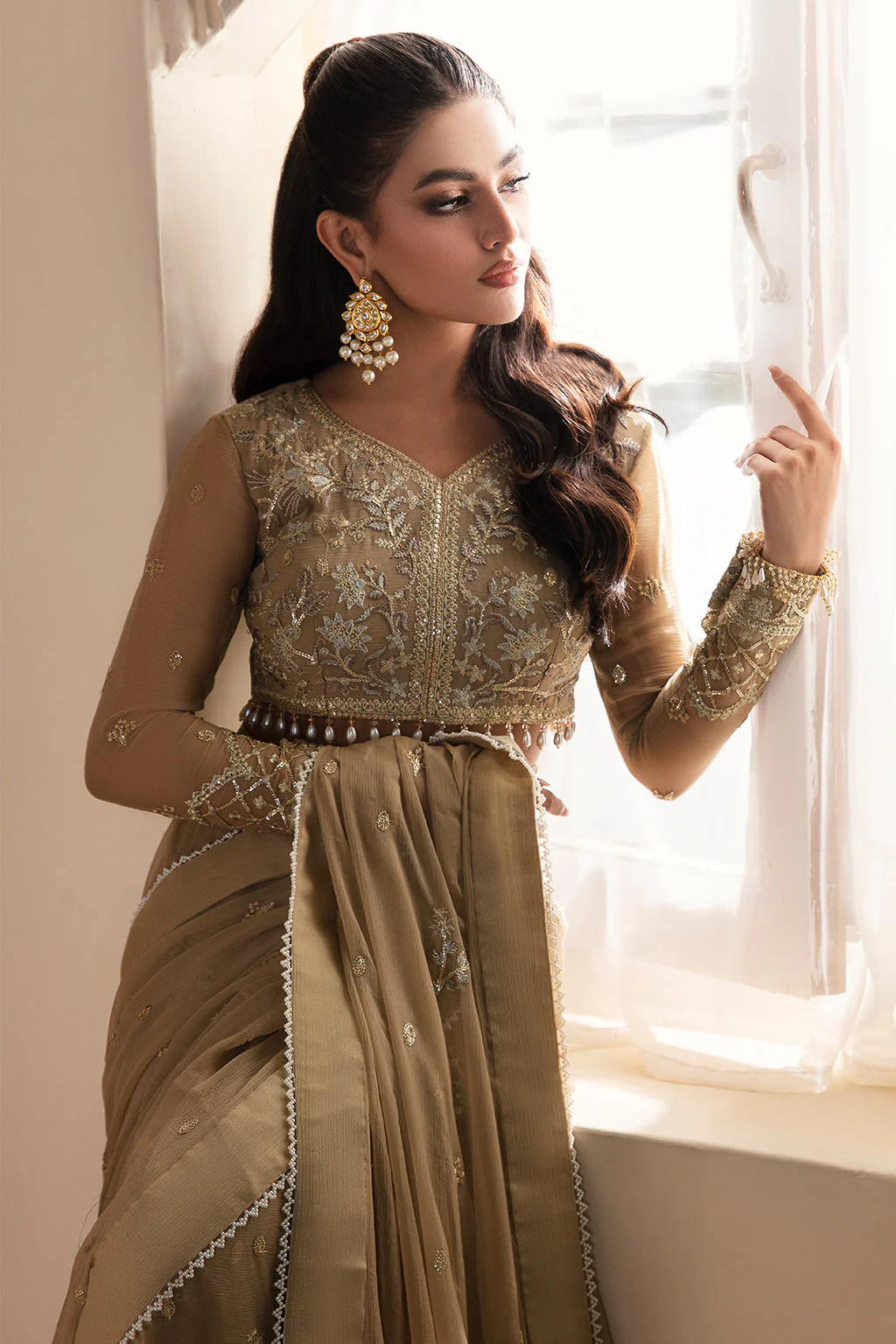 Zarposh Unstitched 3 Piece Formals Collection-Mehru - Image 4