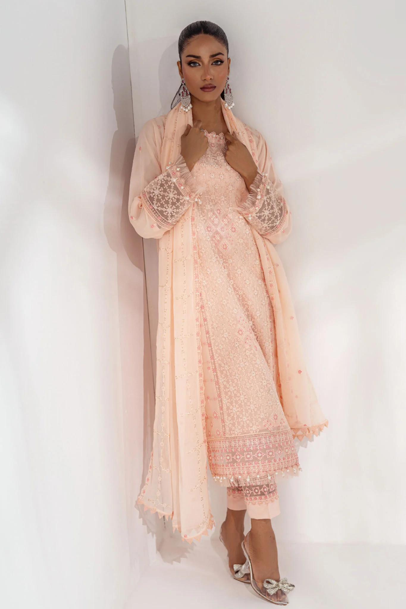 Mehru By Guzel Stitched 3 Piece Festive Formals Suit-Aangan
